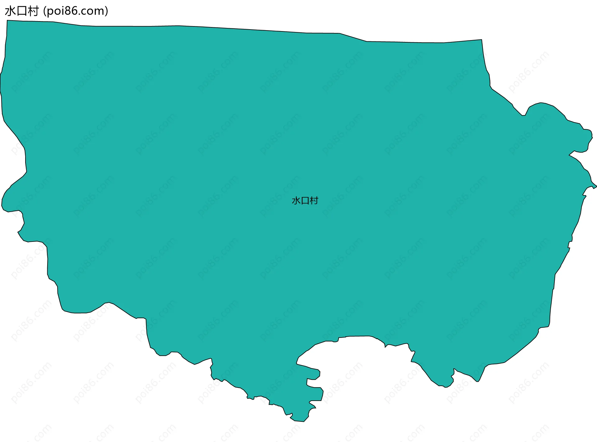 水口村边界地图