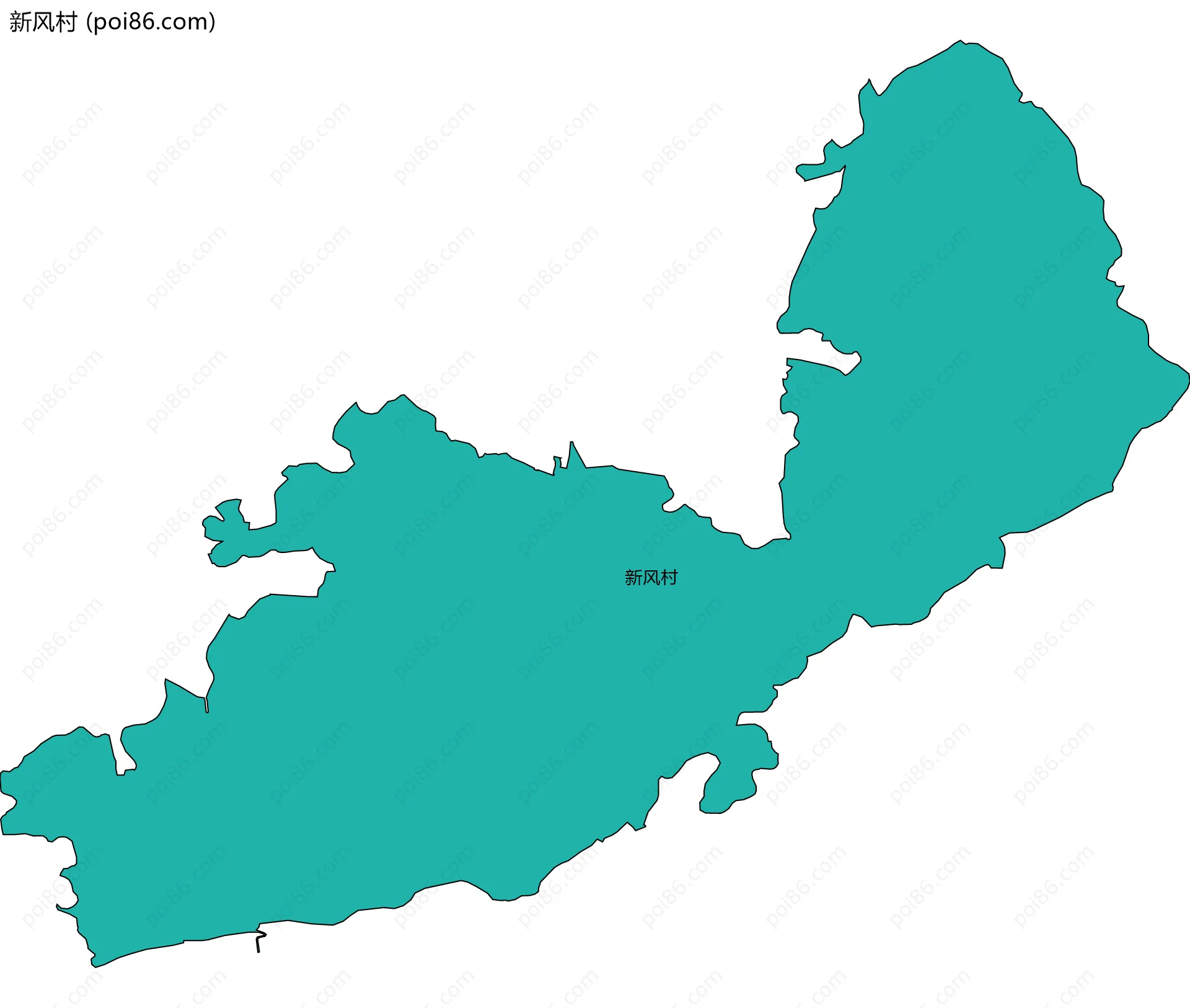 新风村边界地图