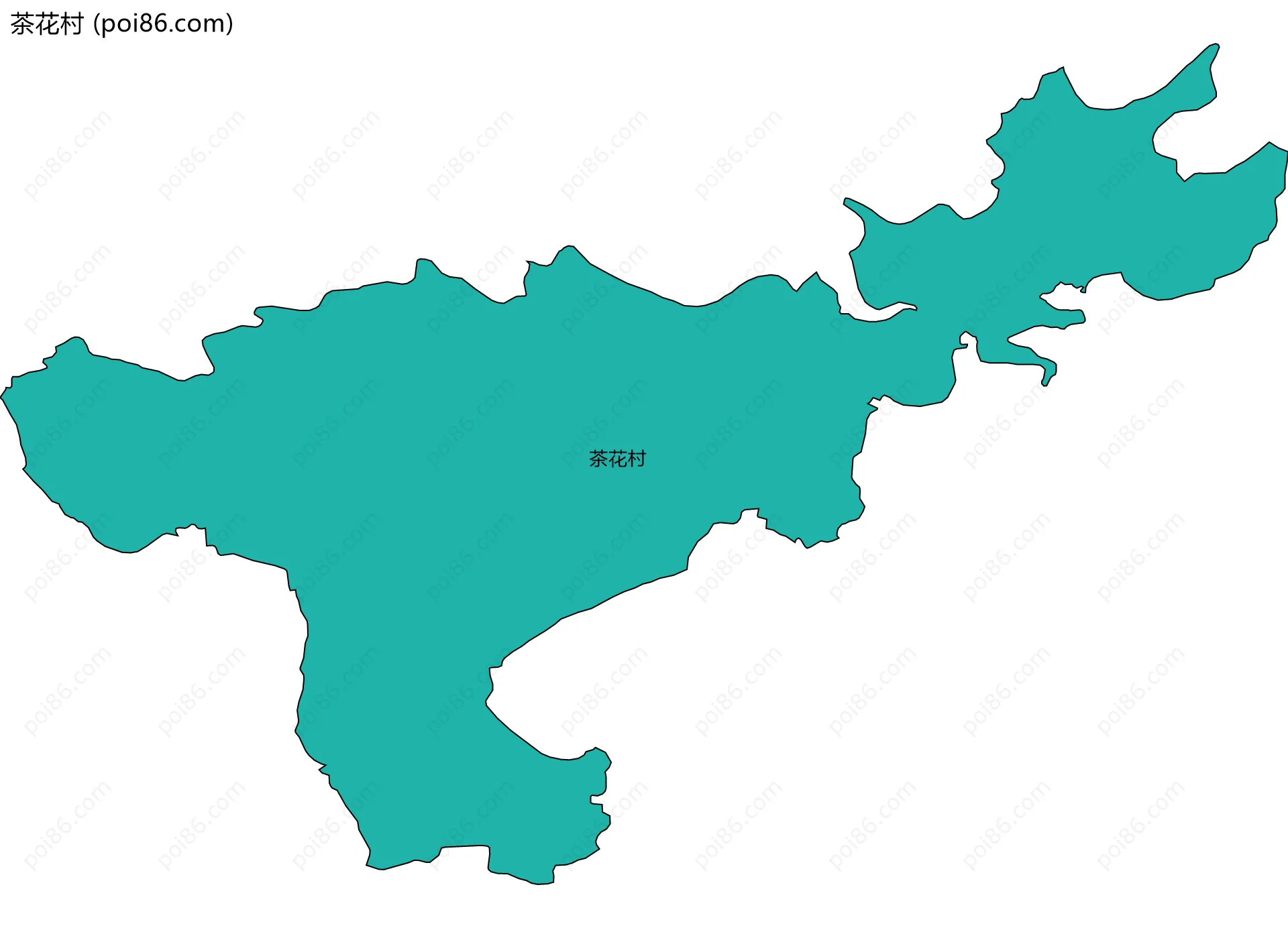 茶花村边界地图