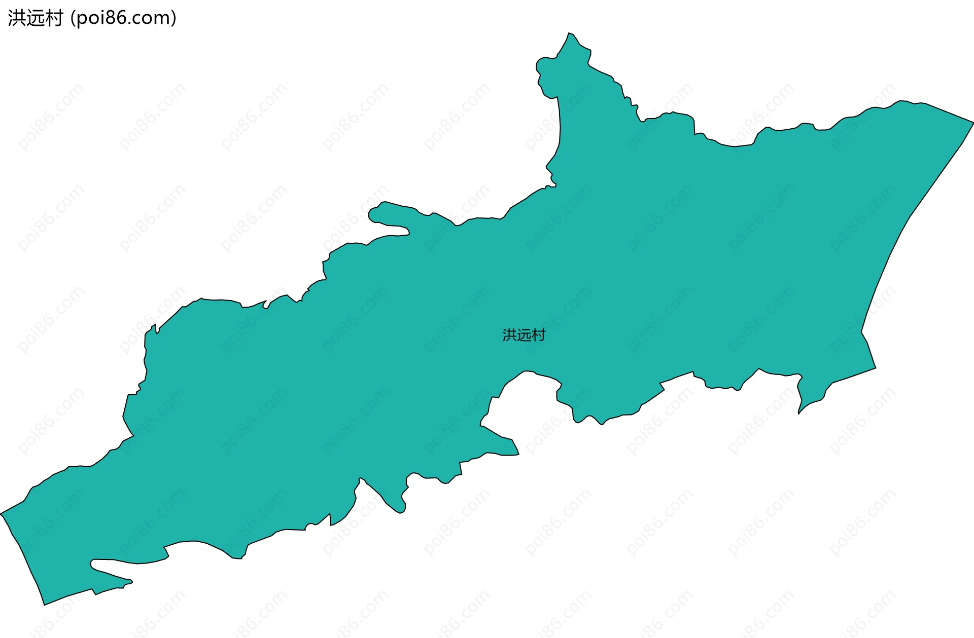 洪远村边界地图