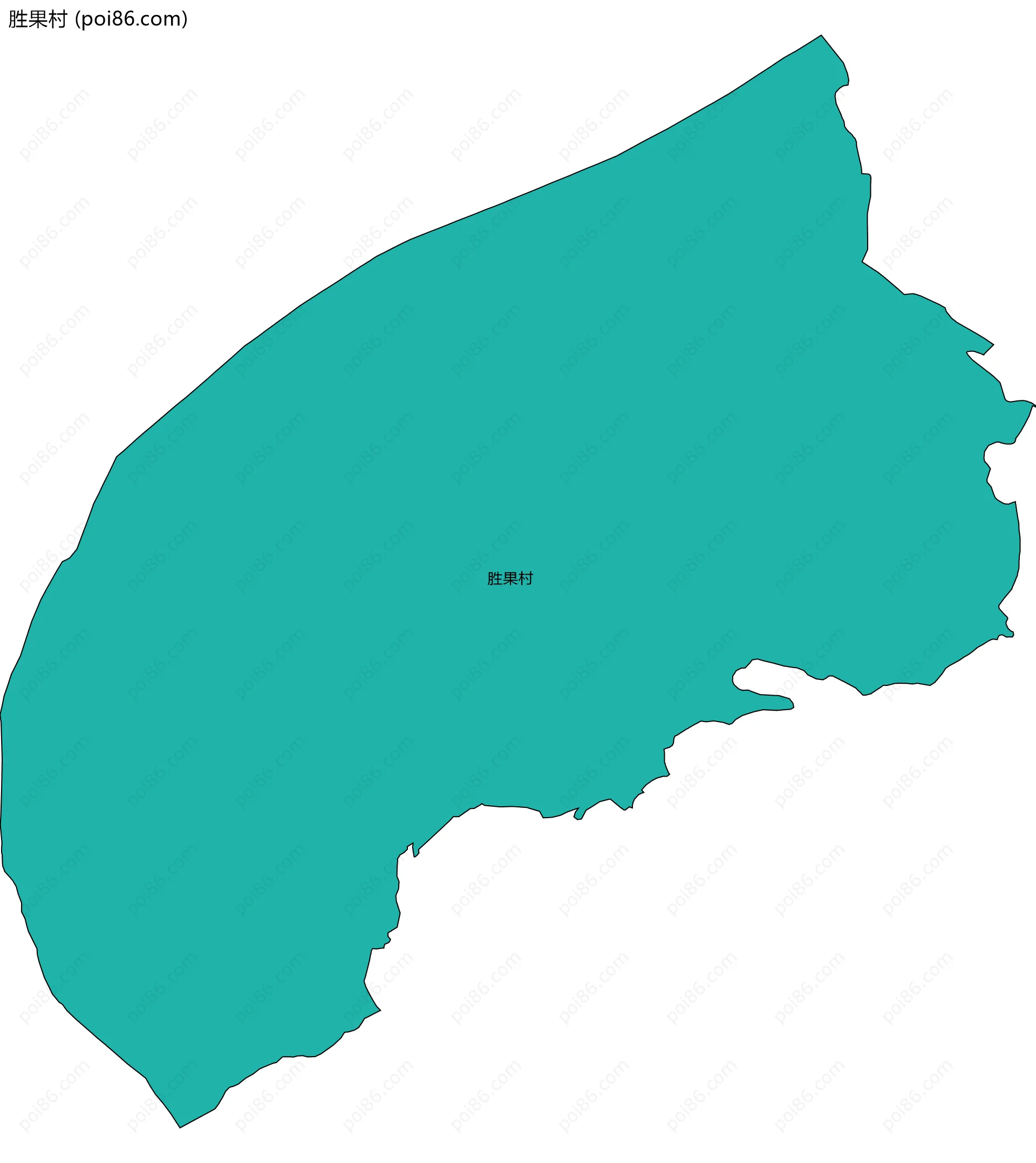 胜果村边界地图