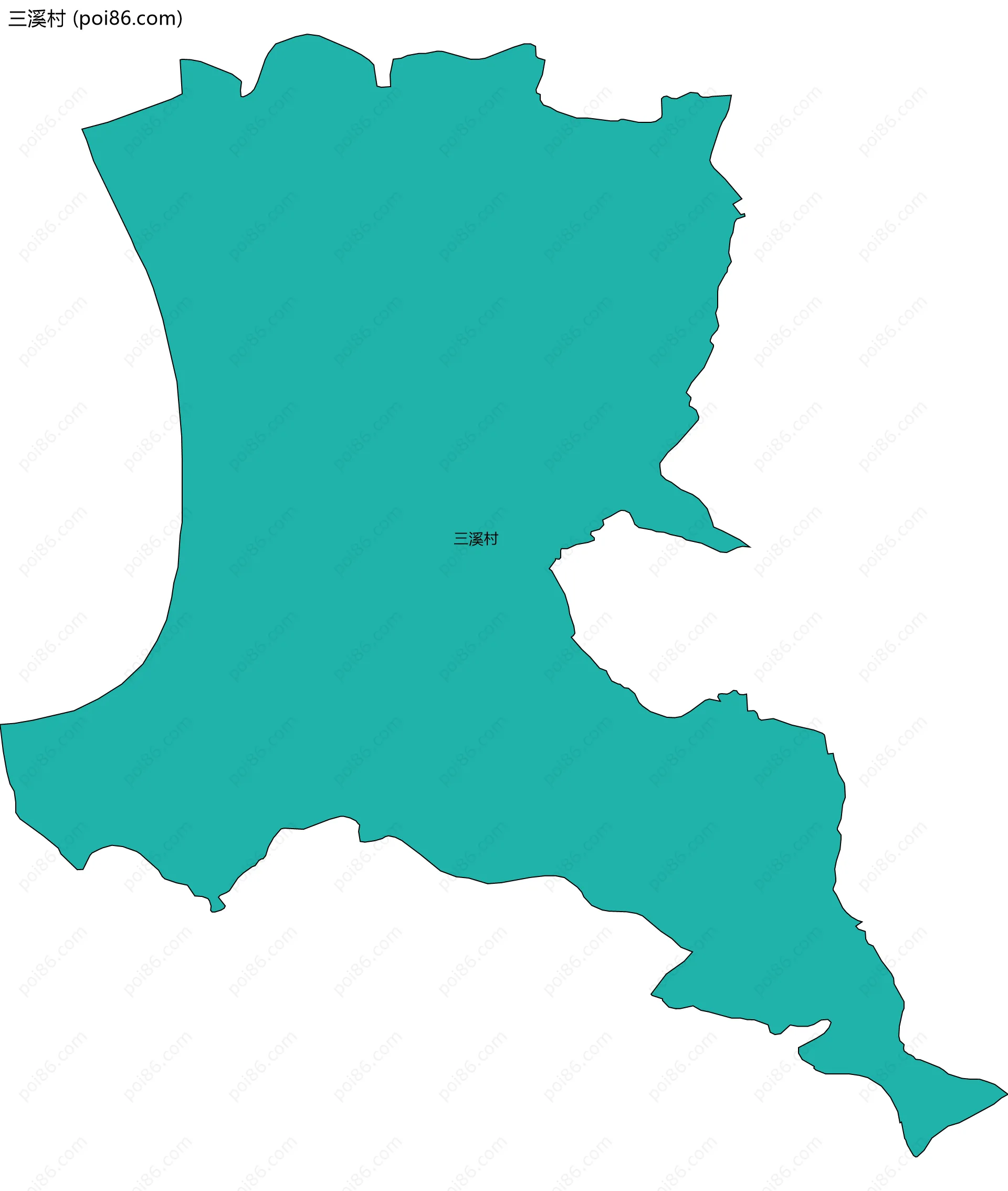 三溪村边界地图