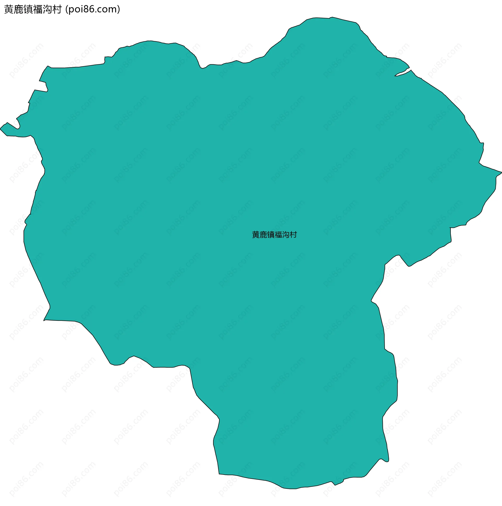 黄鹿镇福沟村边界地图