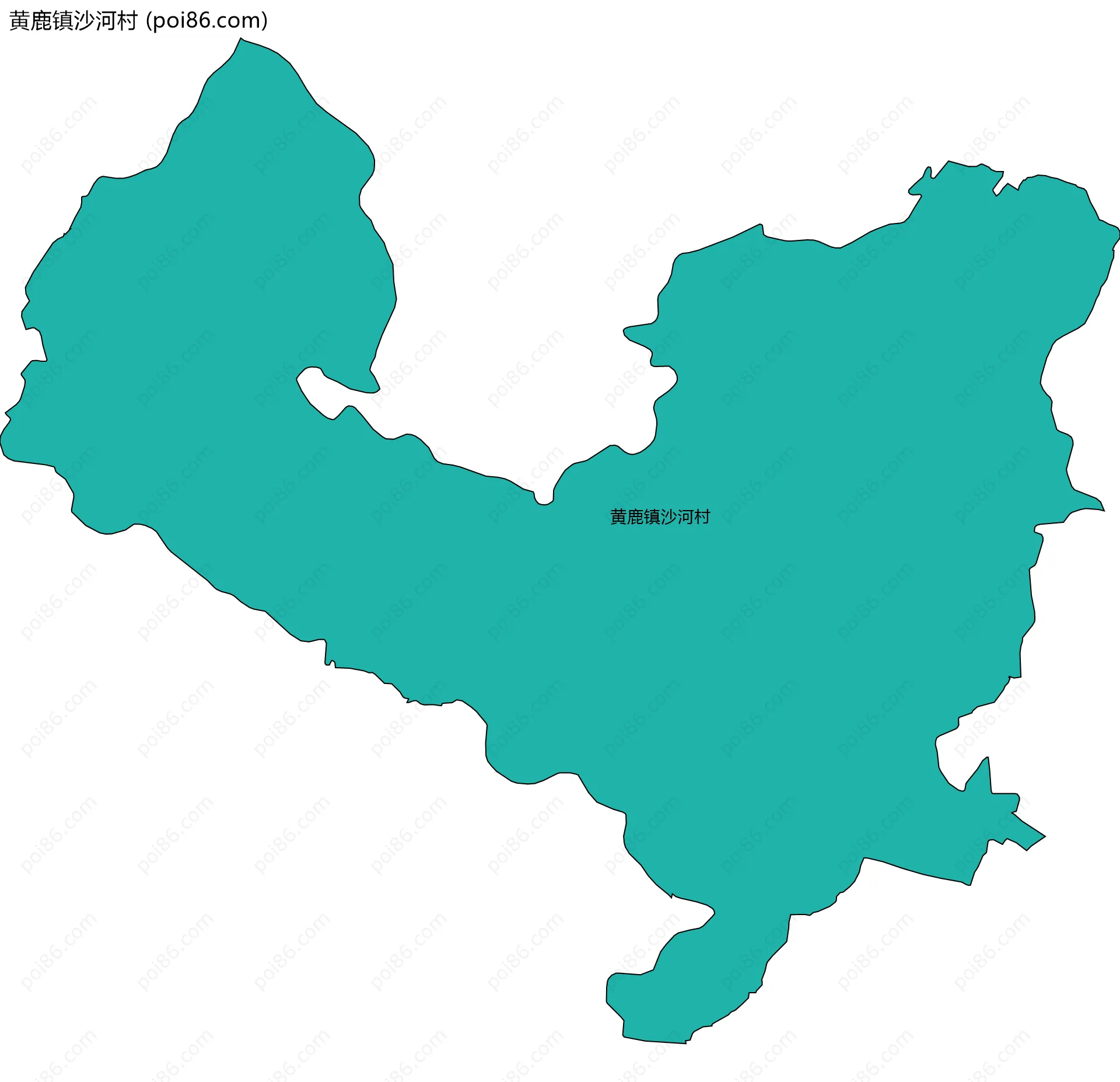 黄鹿镇沙河村边界地图