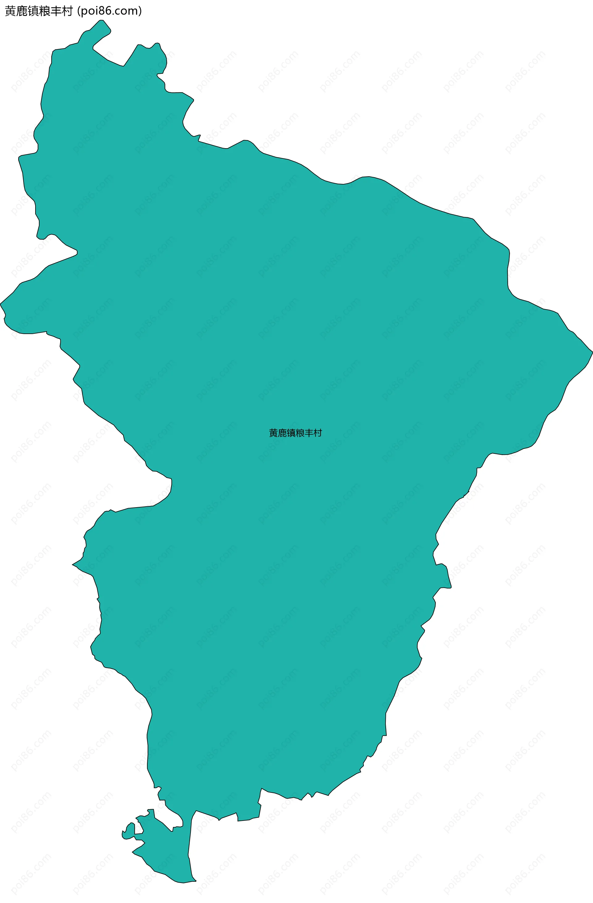 黄鹿镇粮丰村边界地图