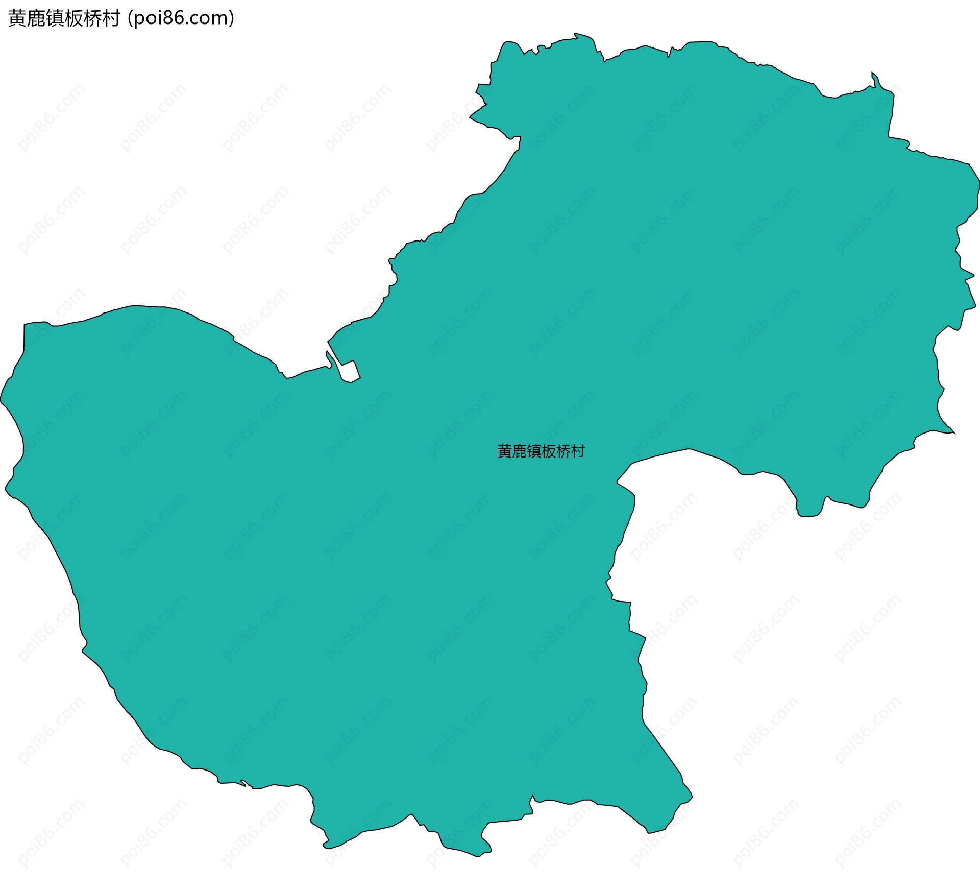 黄鹿镇板桥村边界地图