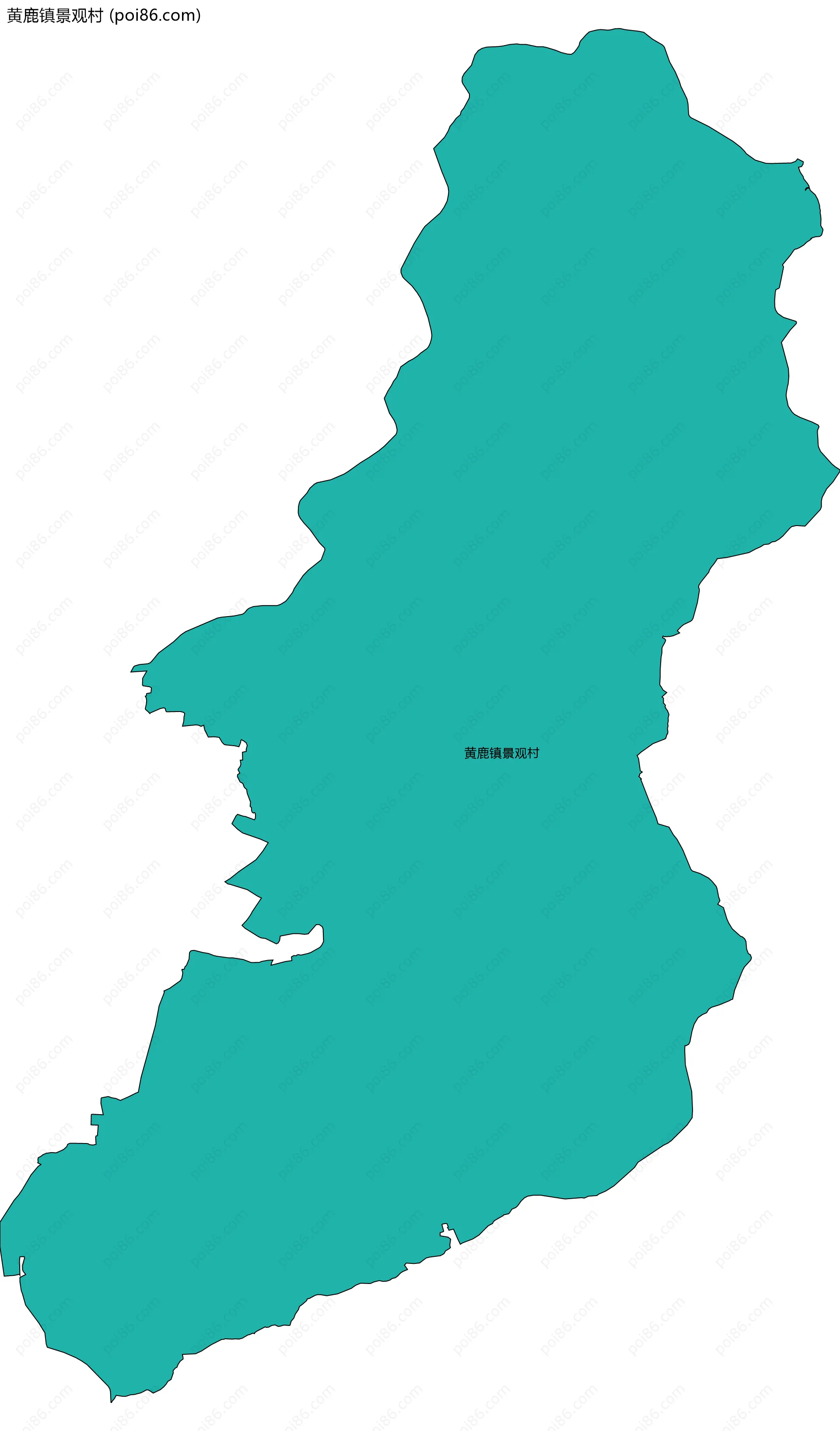 黄鹿镇景观村边界地图