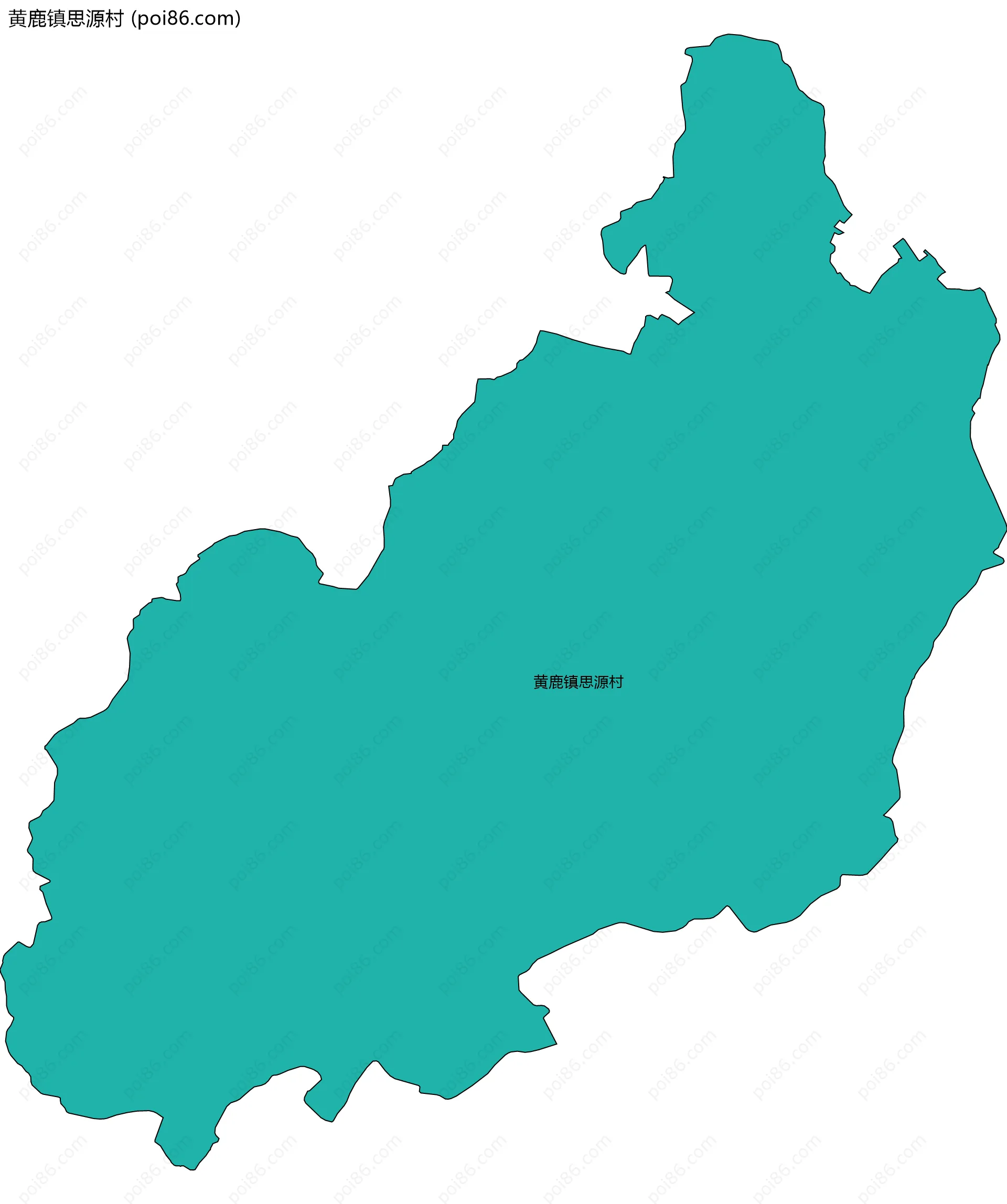 黄鹿镇思源村边界地图