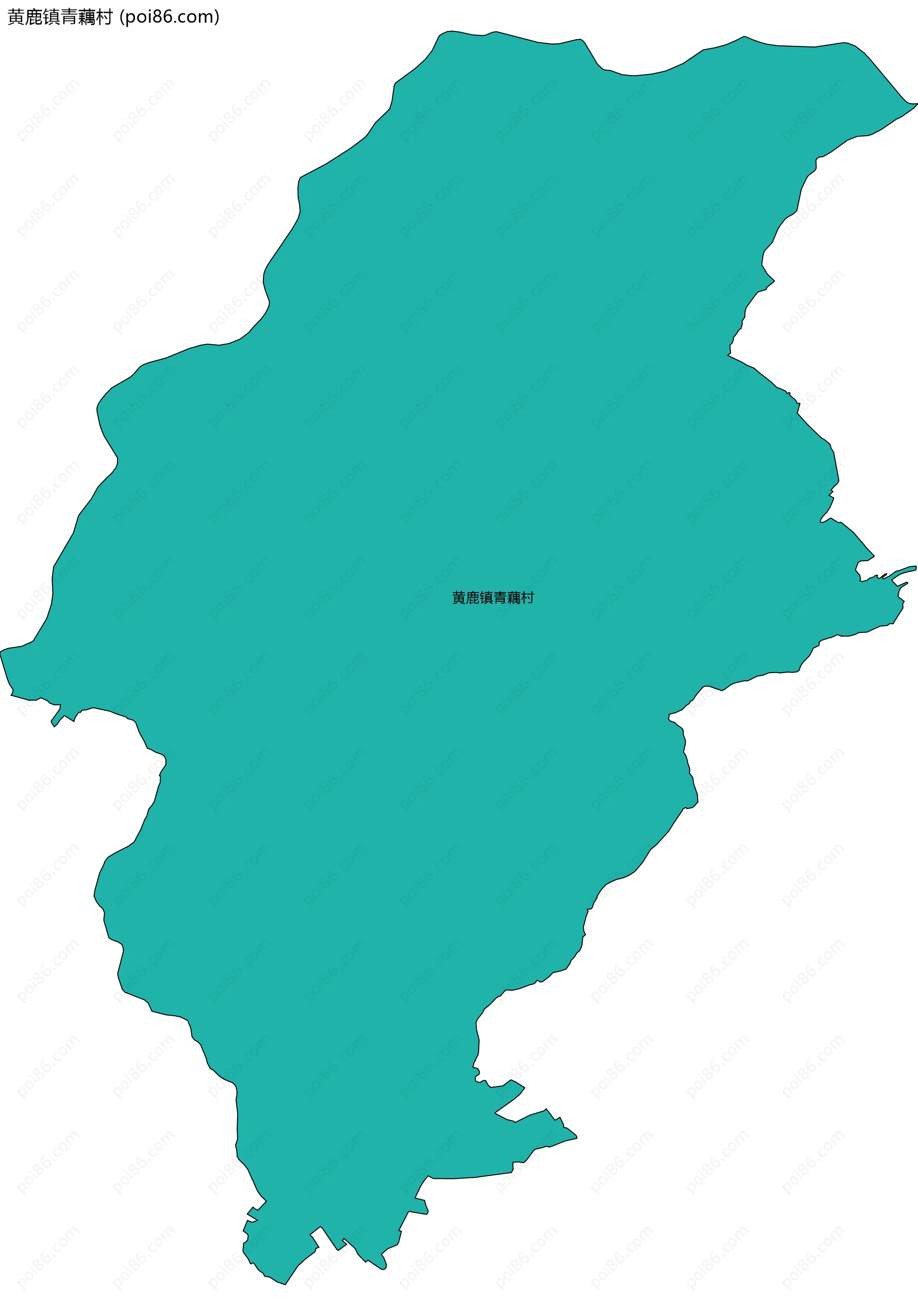 黄鹿镇青藕村边界地图