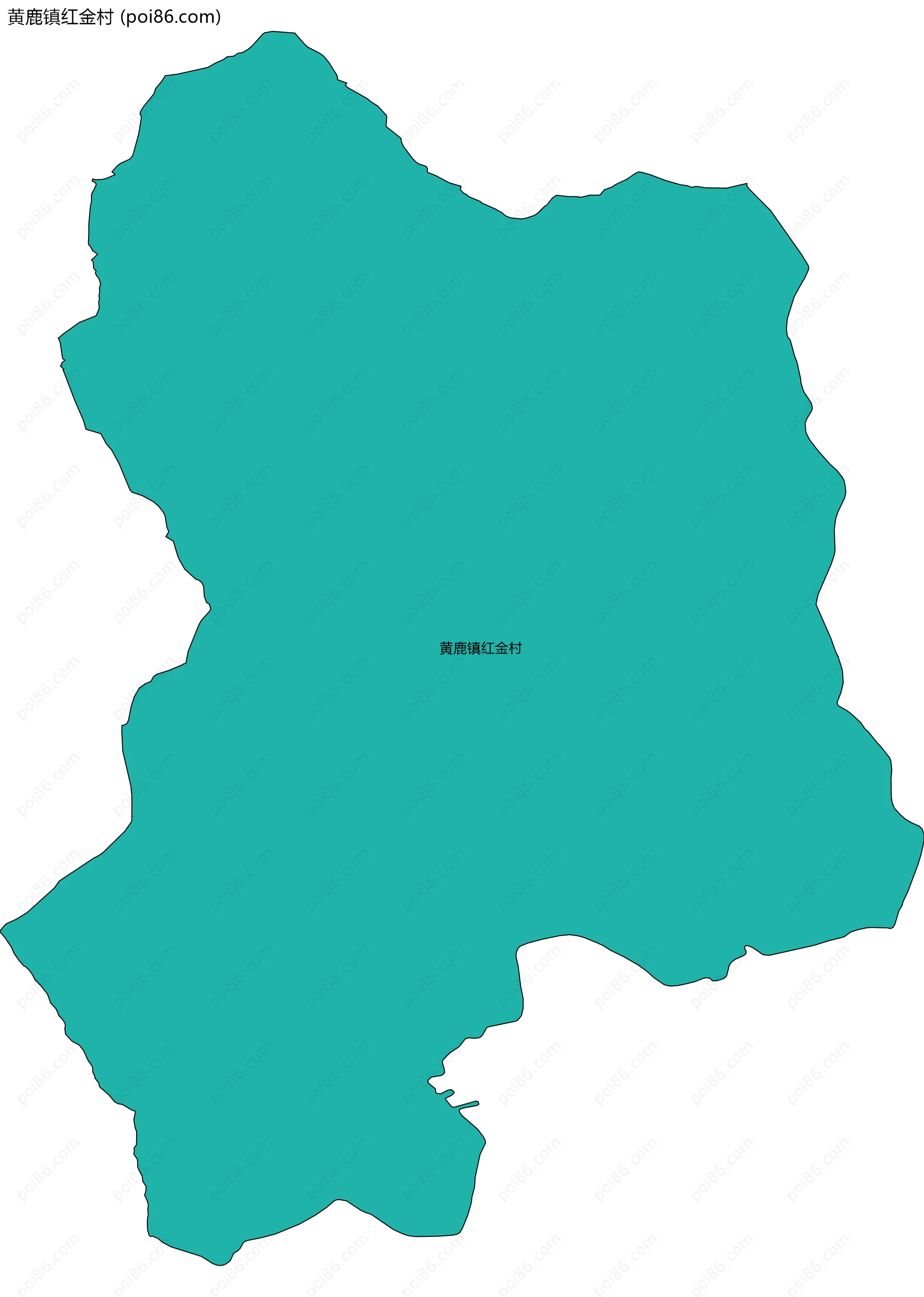 黄鹿镇红金村边界地图