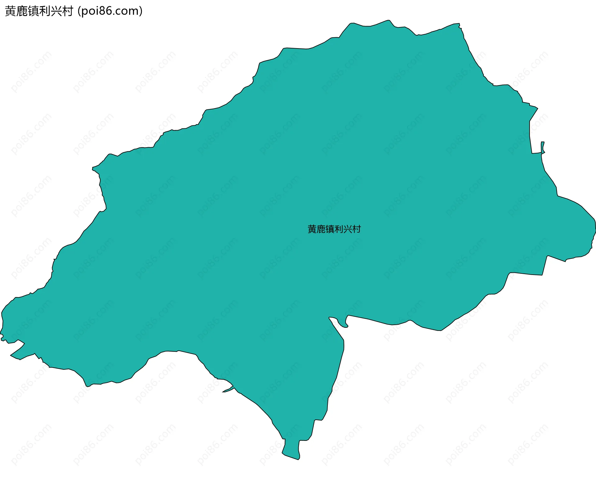 黄鹿镇利兴村边界地图