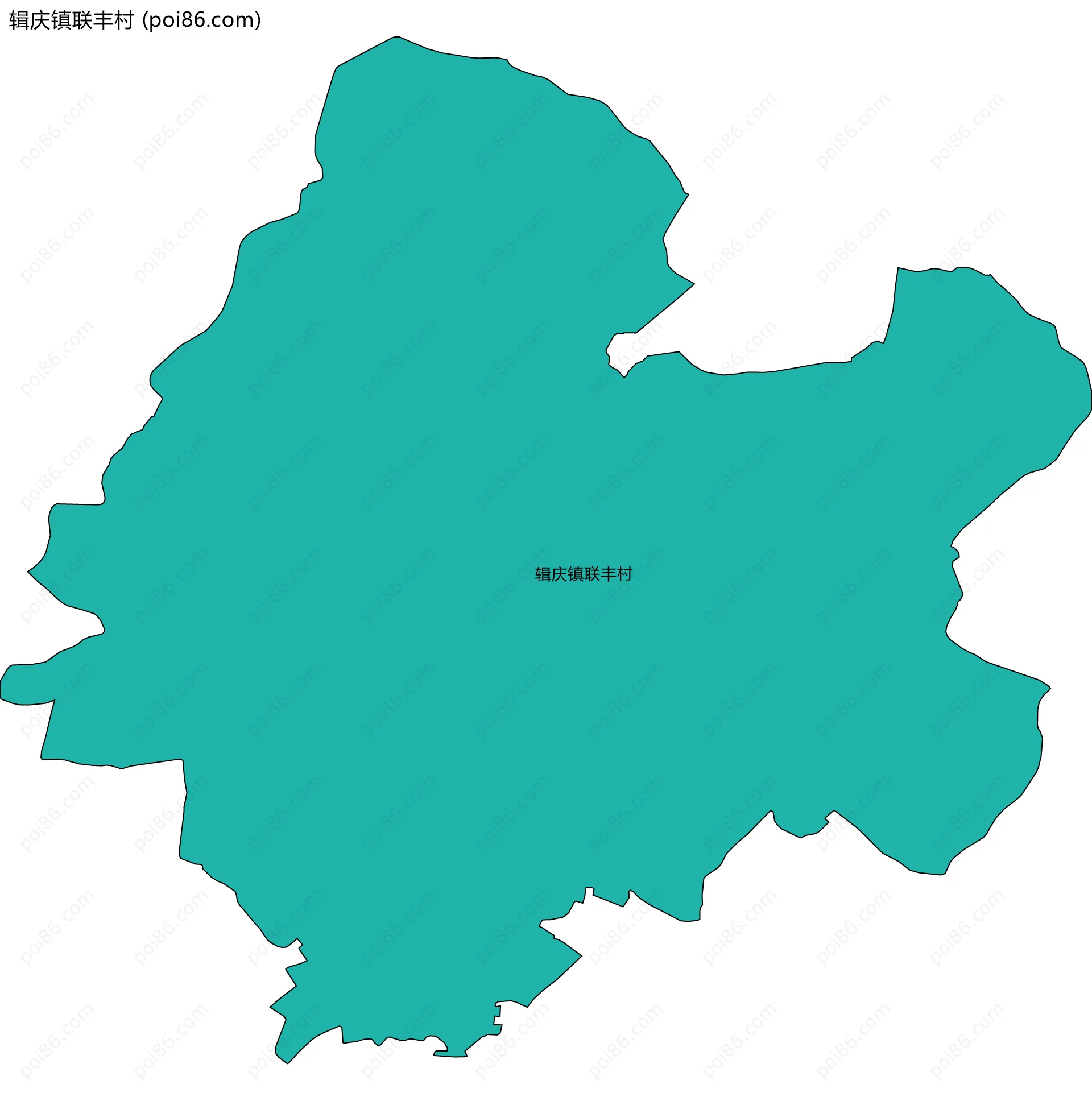 辑庆镇联丰村边界地图