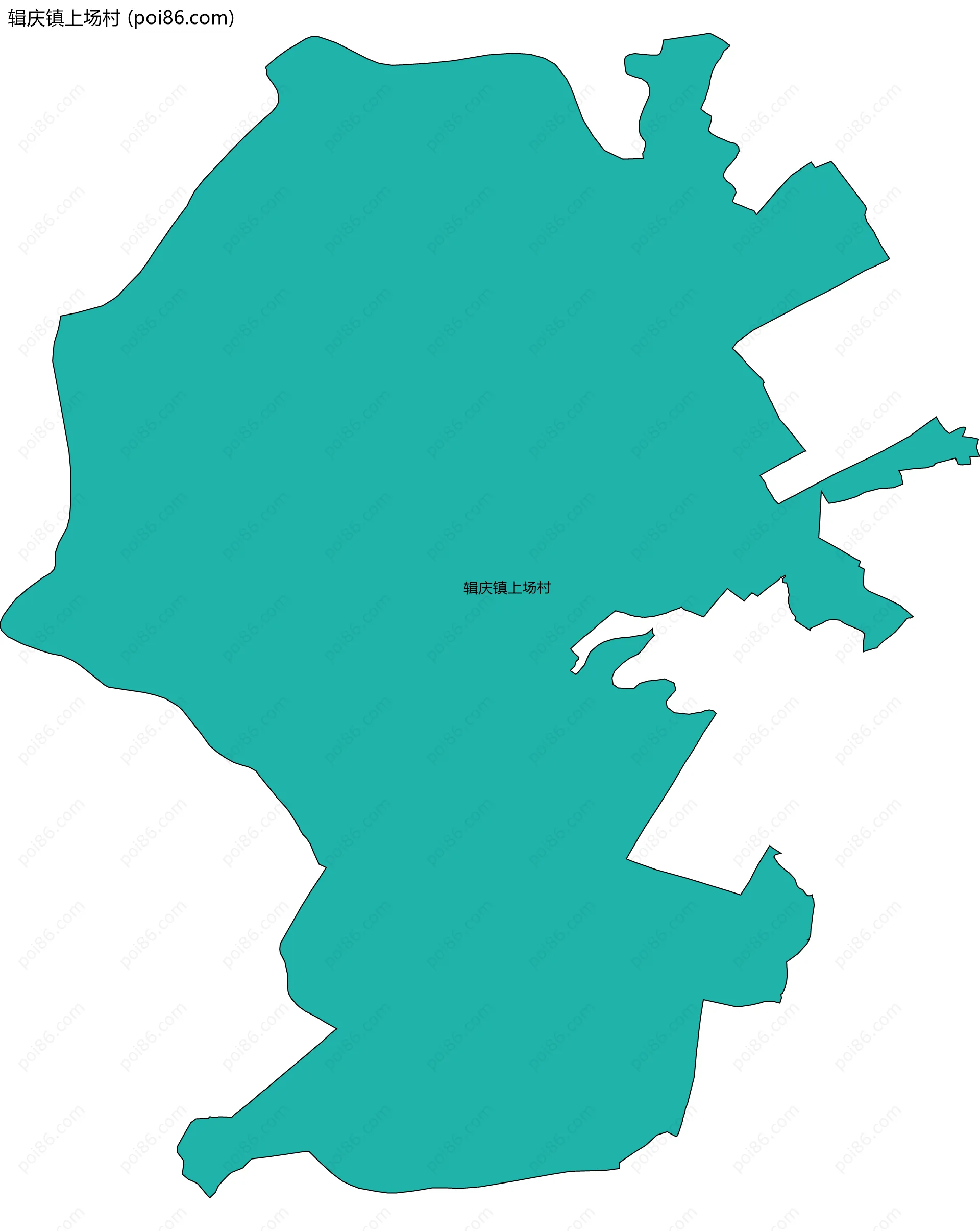 辑庆镇上场村边界地图