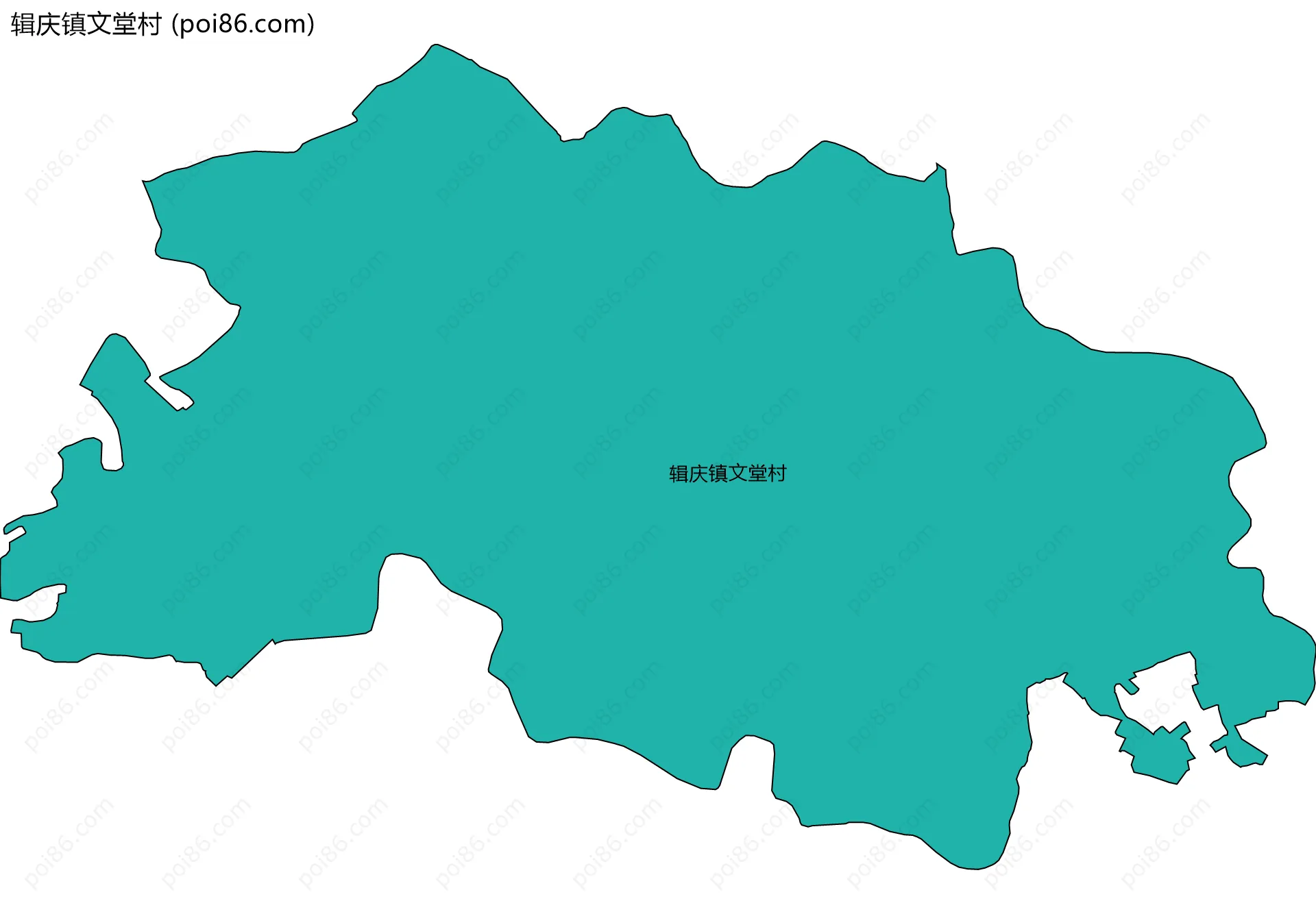 辑庆镇文堂村边界地图