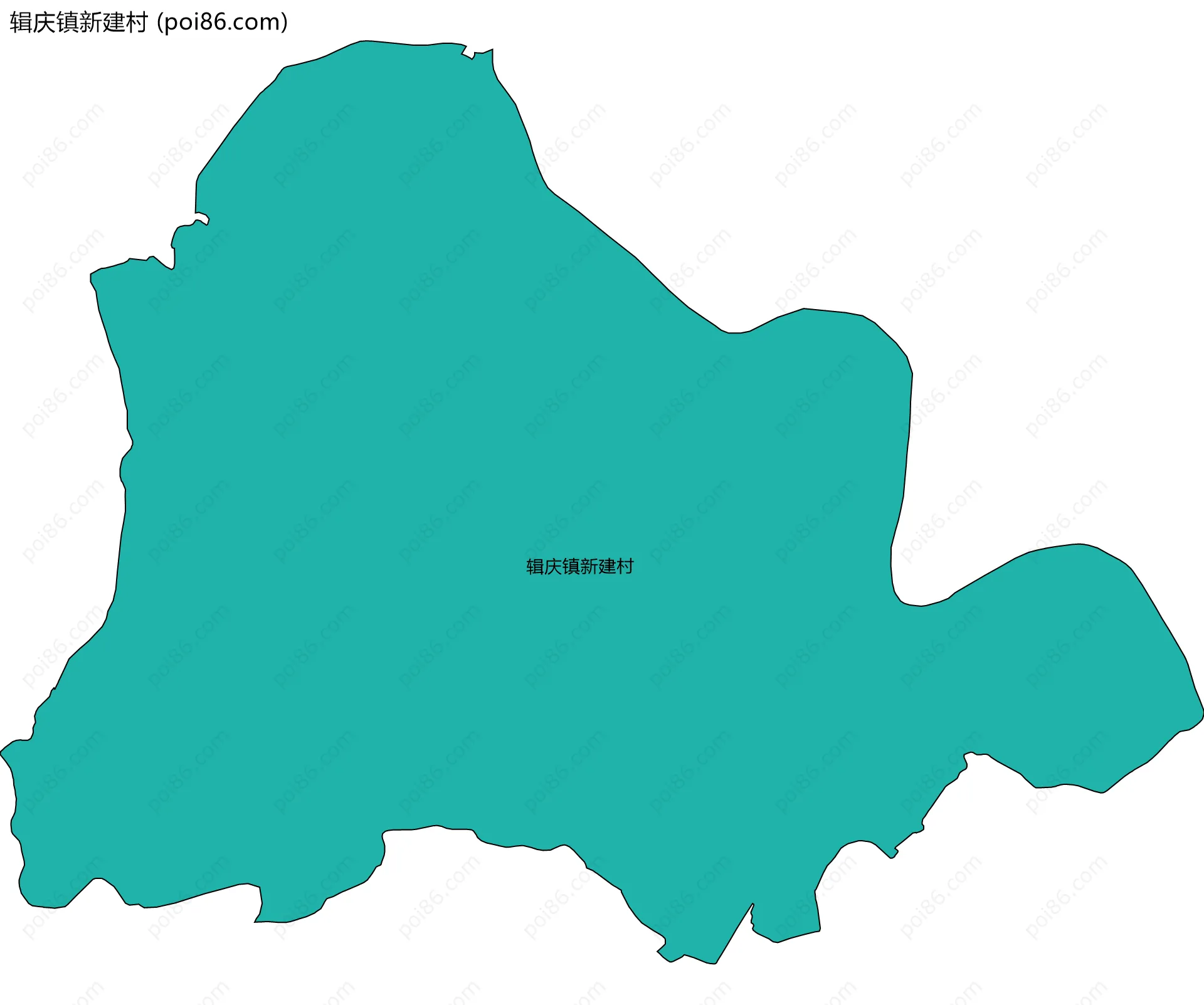 辑庆镇新建村边界地图