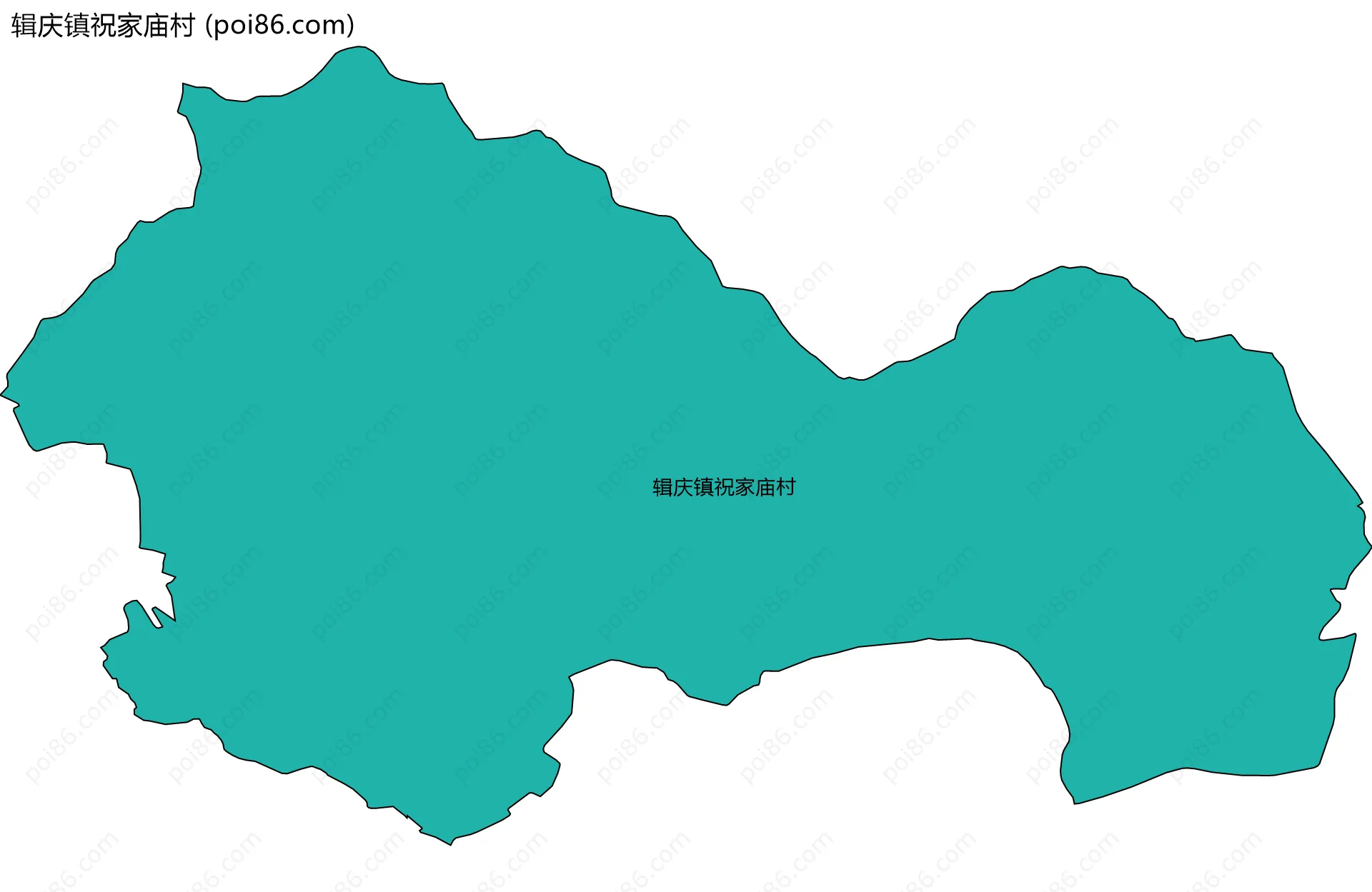 辑庆镇祝家庙村边界地图