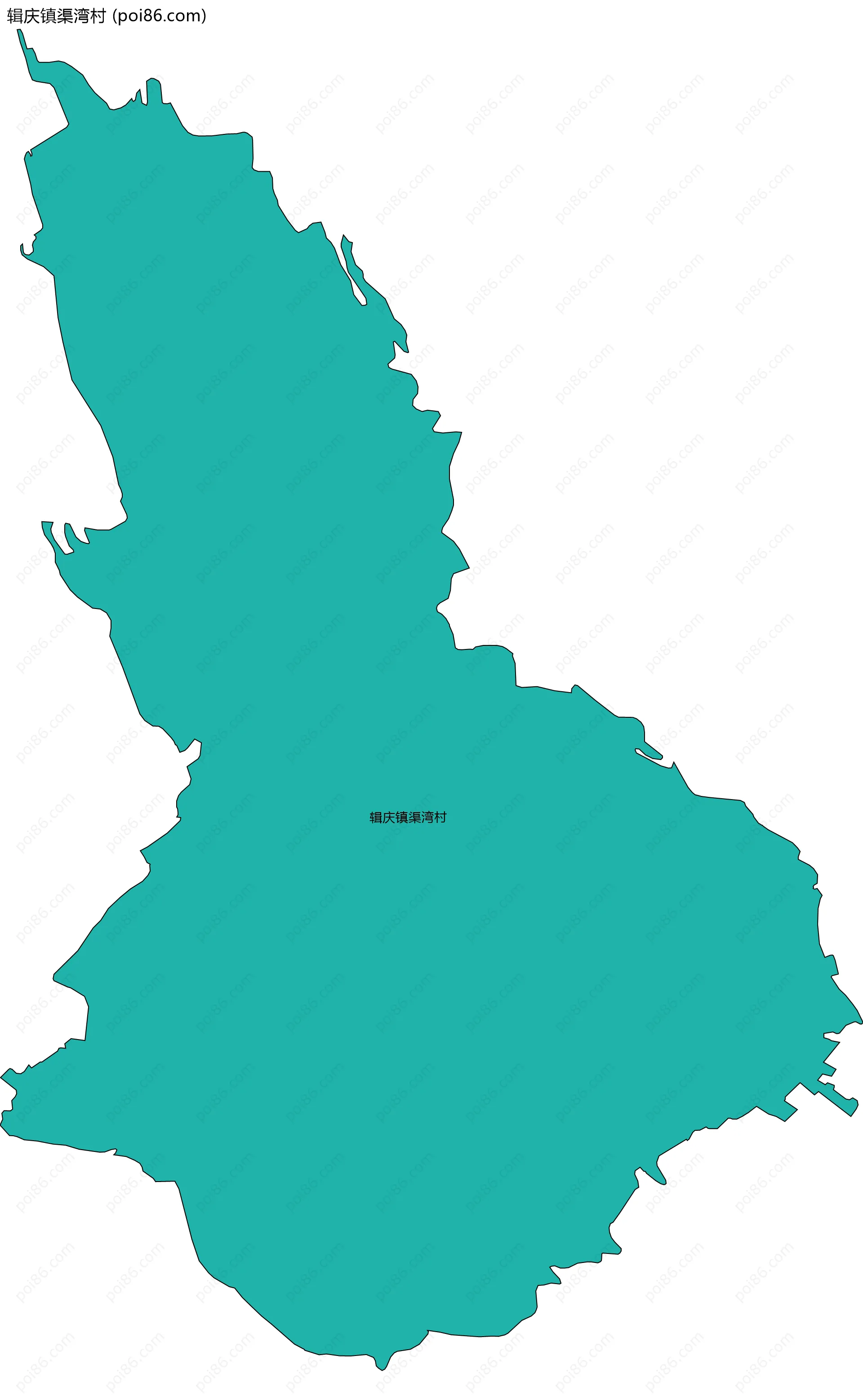 辑庆镇渠湾村边界地图