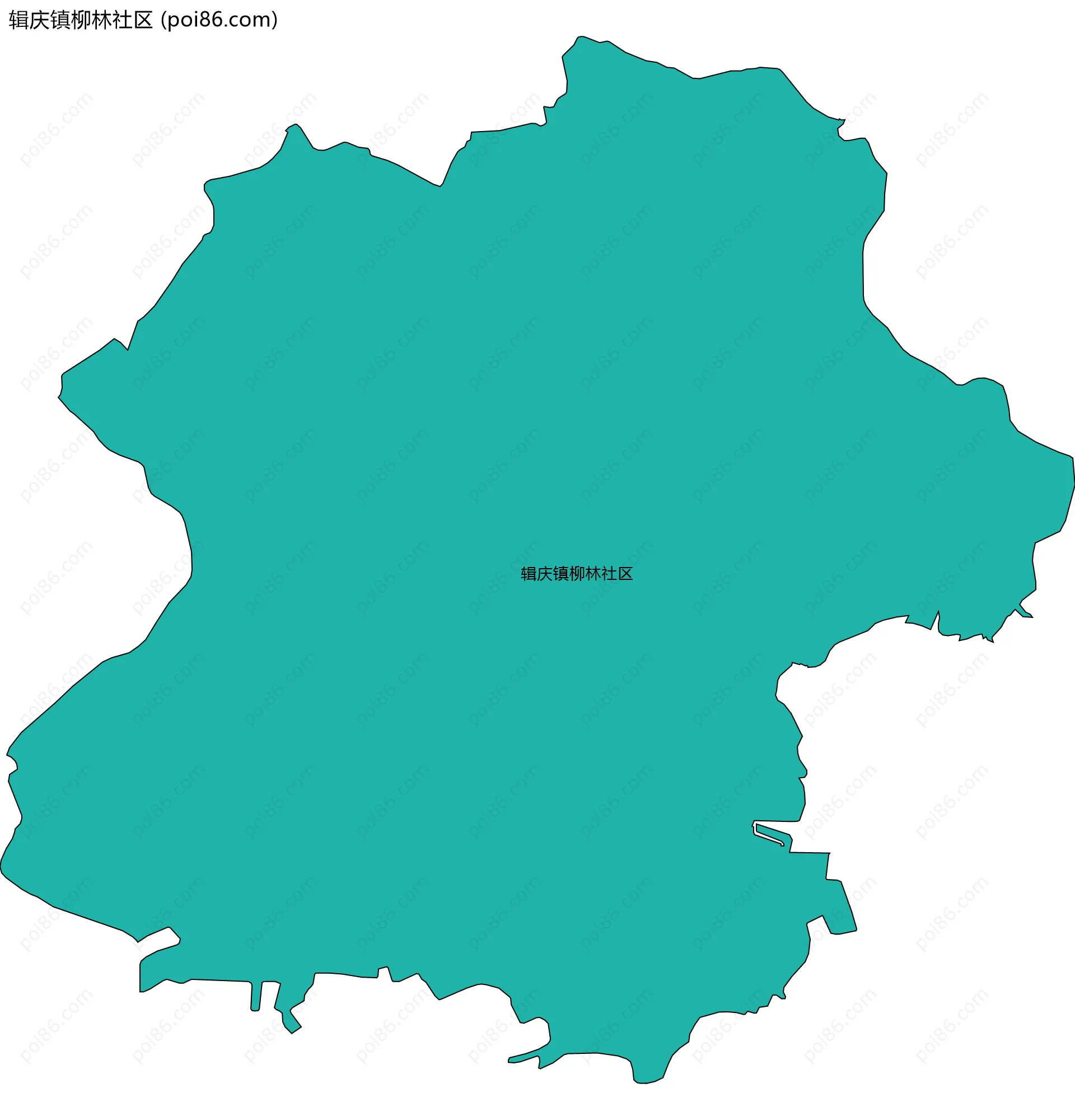 辑庆镇柳林社区边界地图