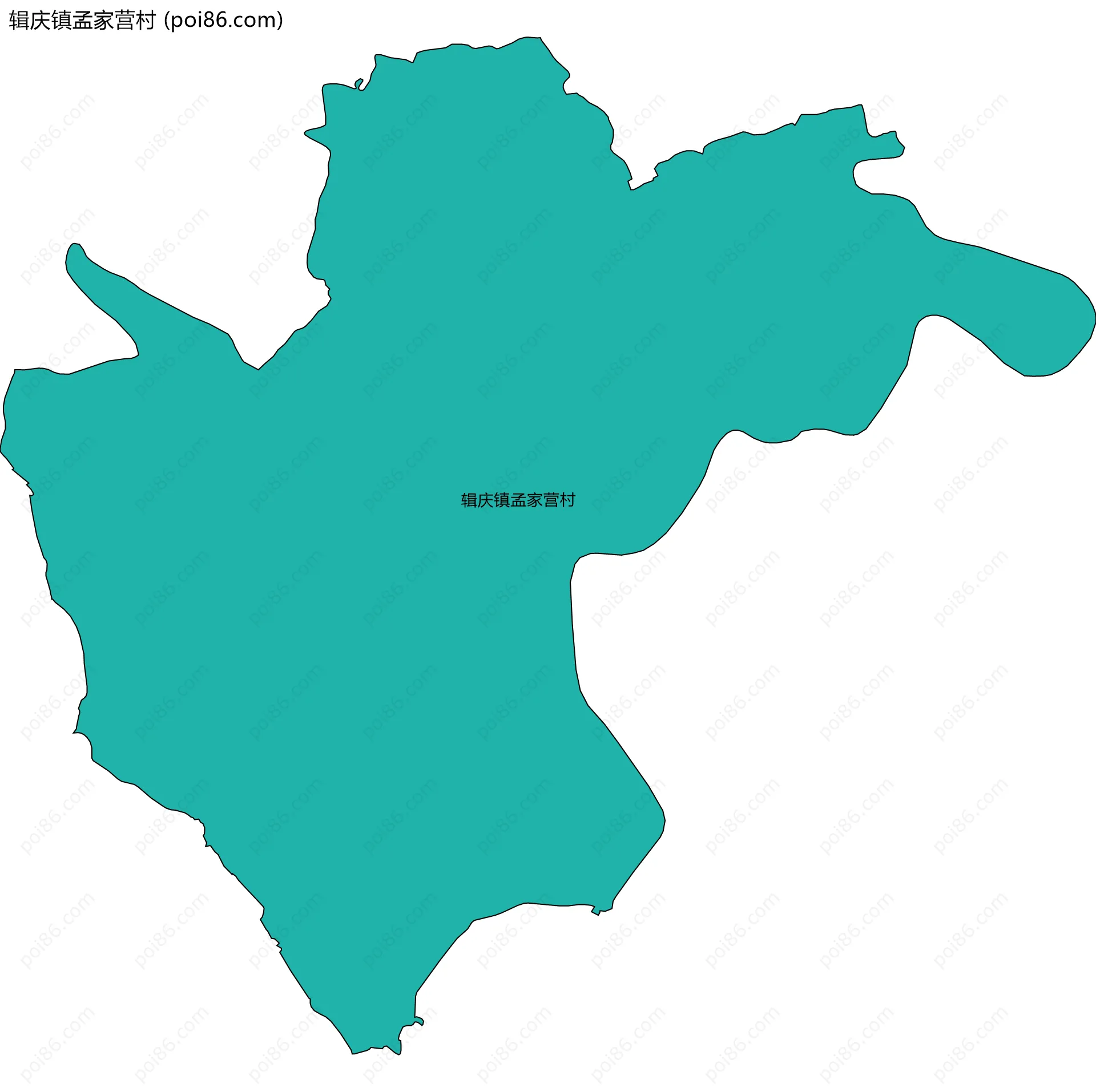 辑庆镇孟家营村边界地图