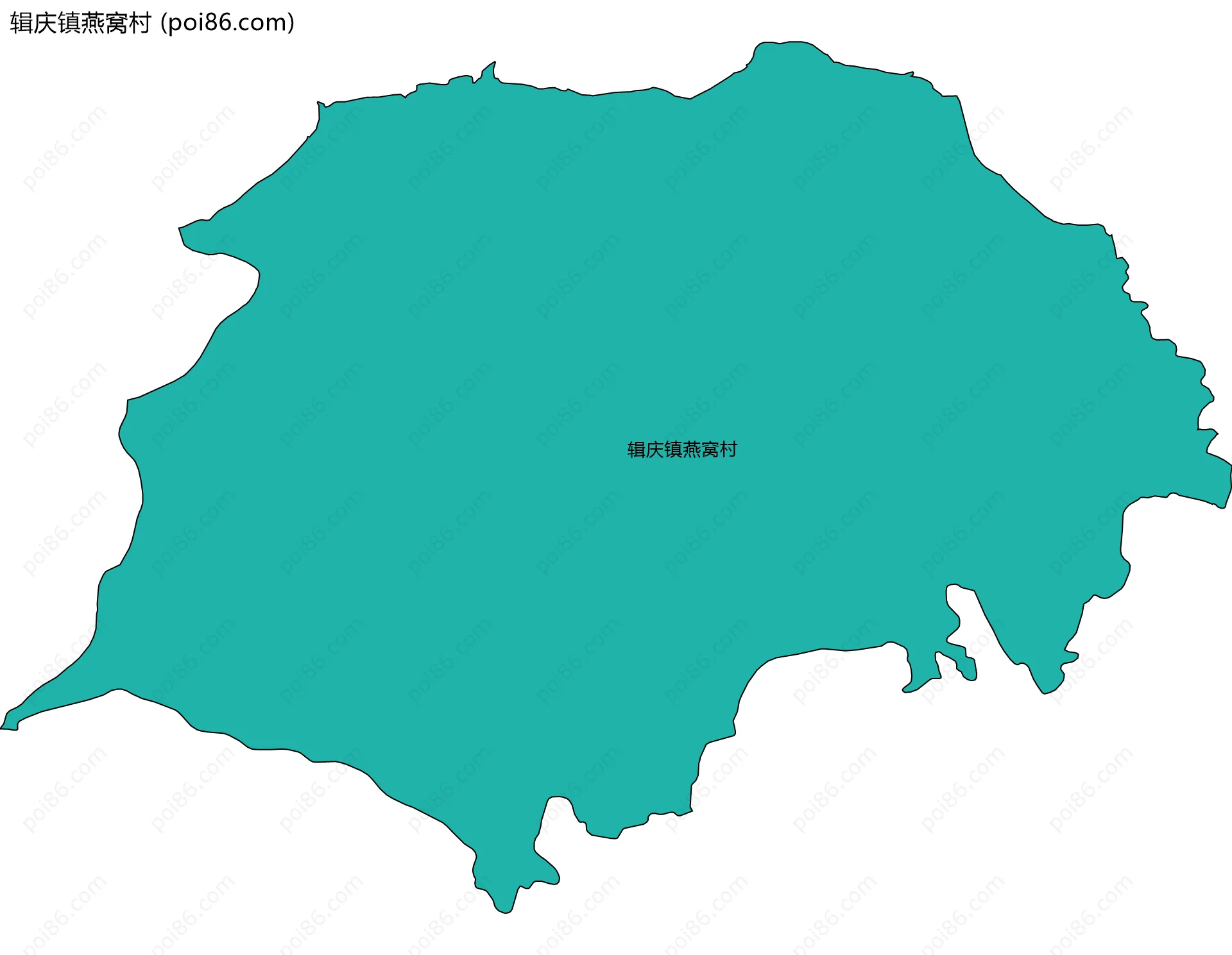 辑庆镇燕窝村边界地图
