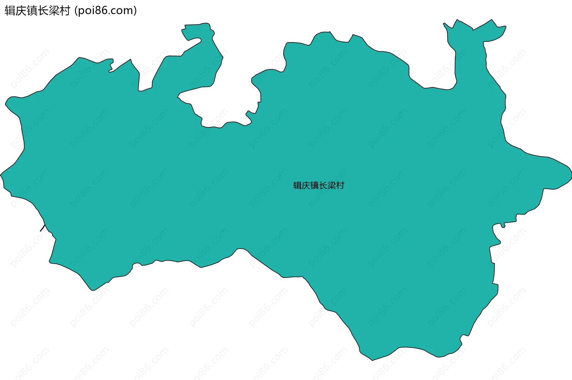 辑庆镇长梁村边界地图