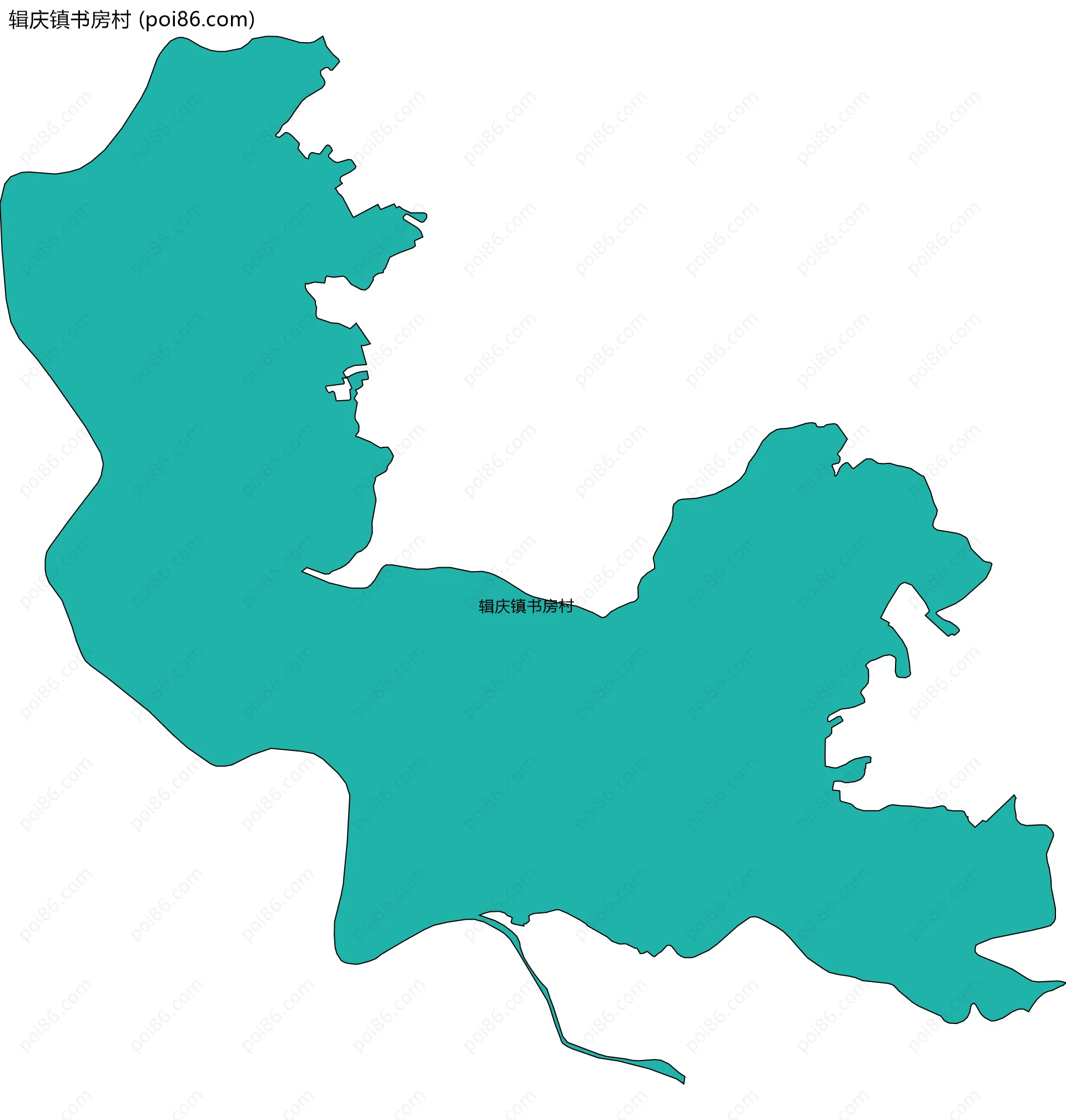 辑庆镇书房村边界地图