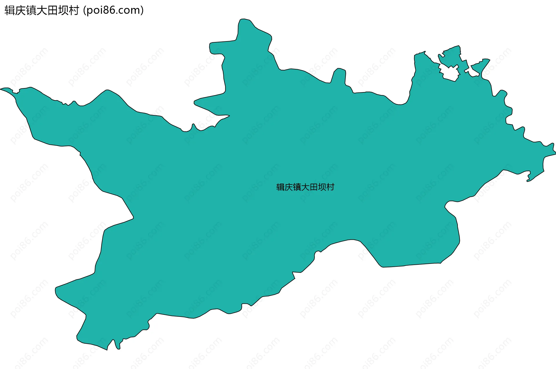 辑庆镇大田坝村边界地图