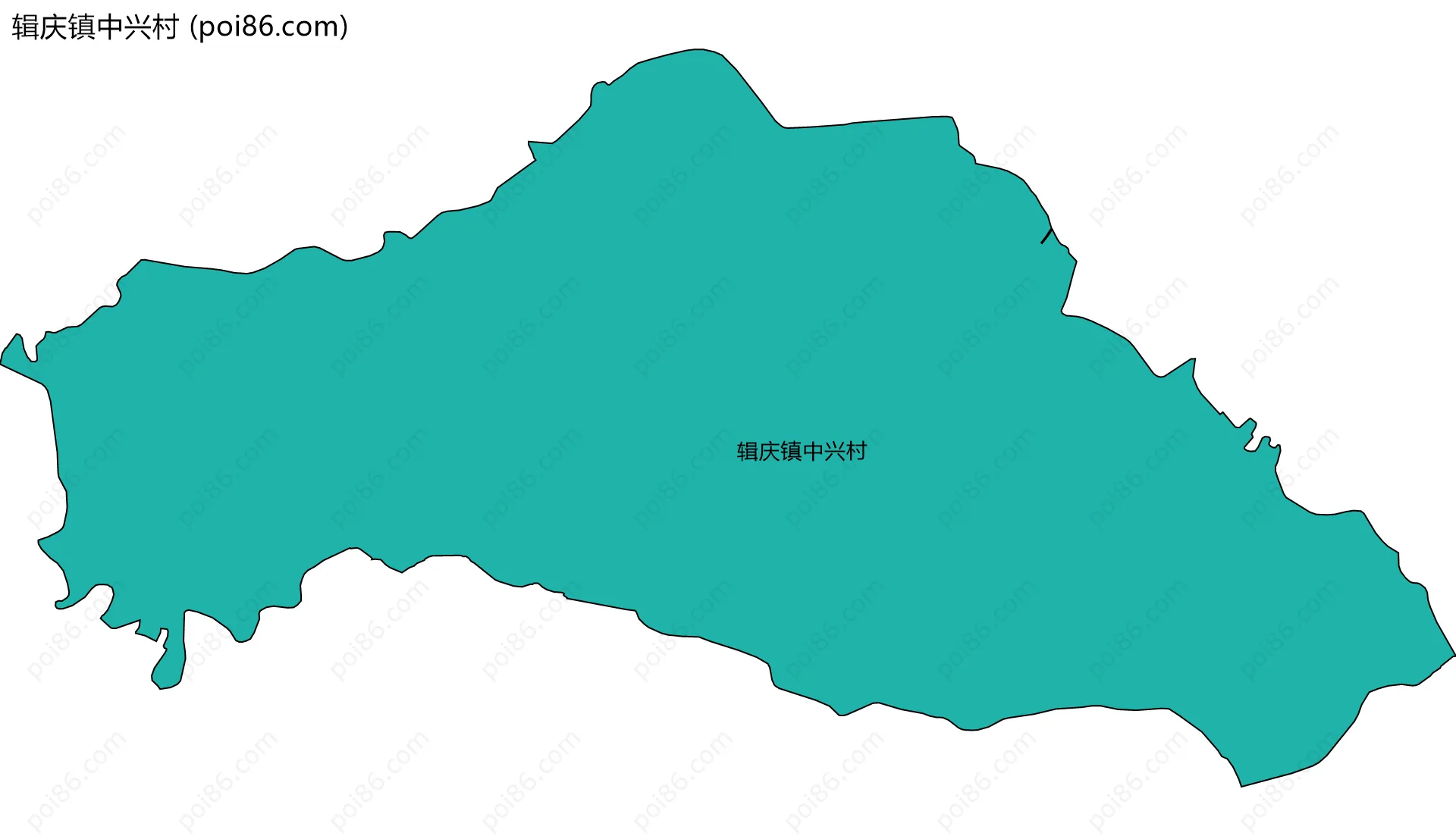 辑庆镇中兴村边界地图