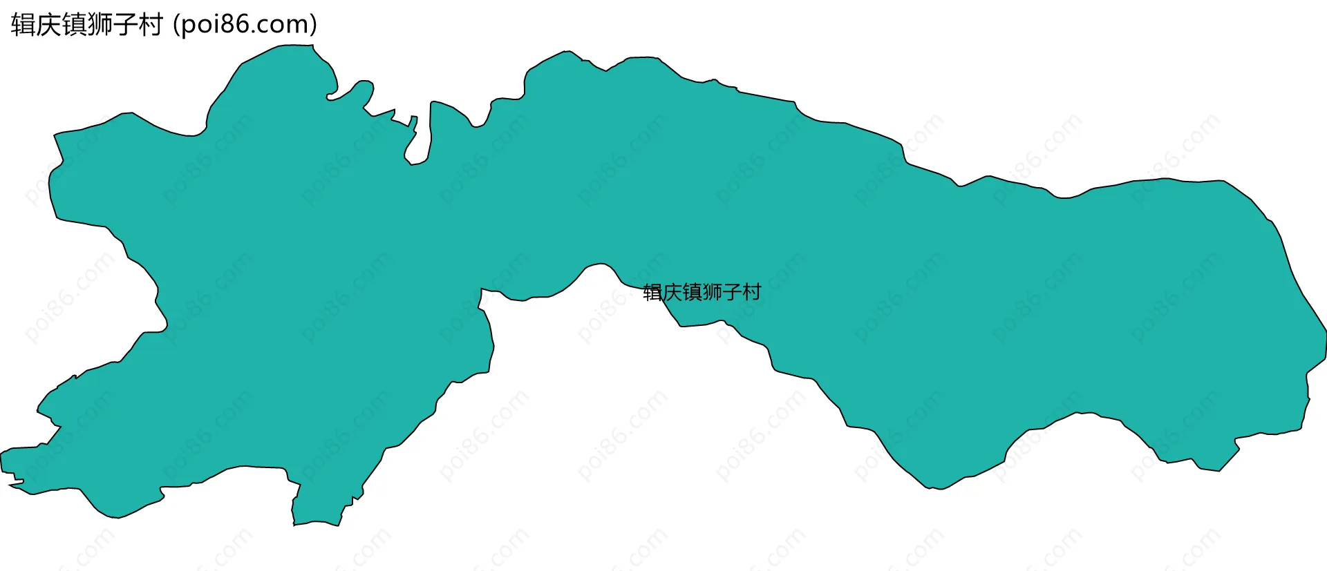 辑庆镇狮子村边界地图