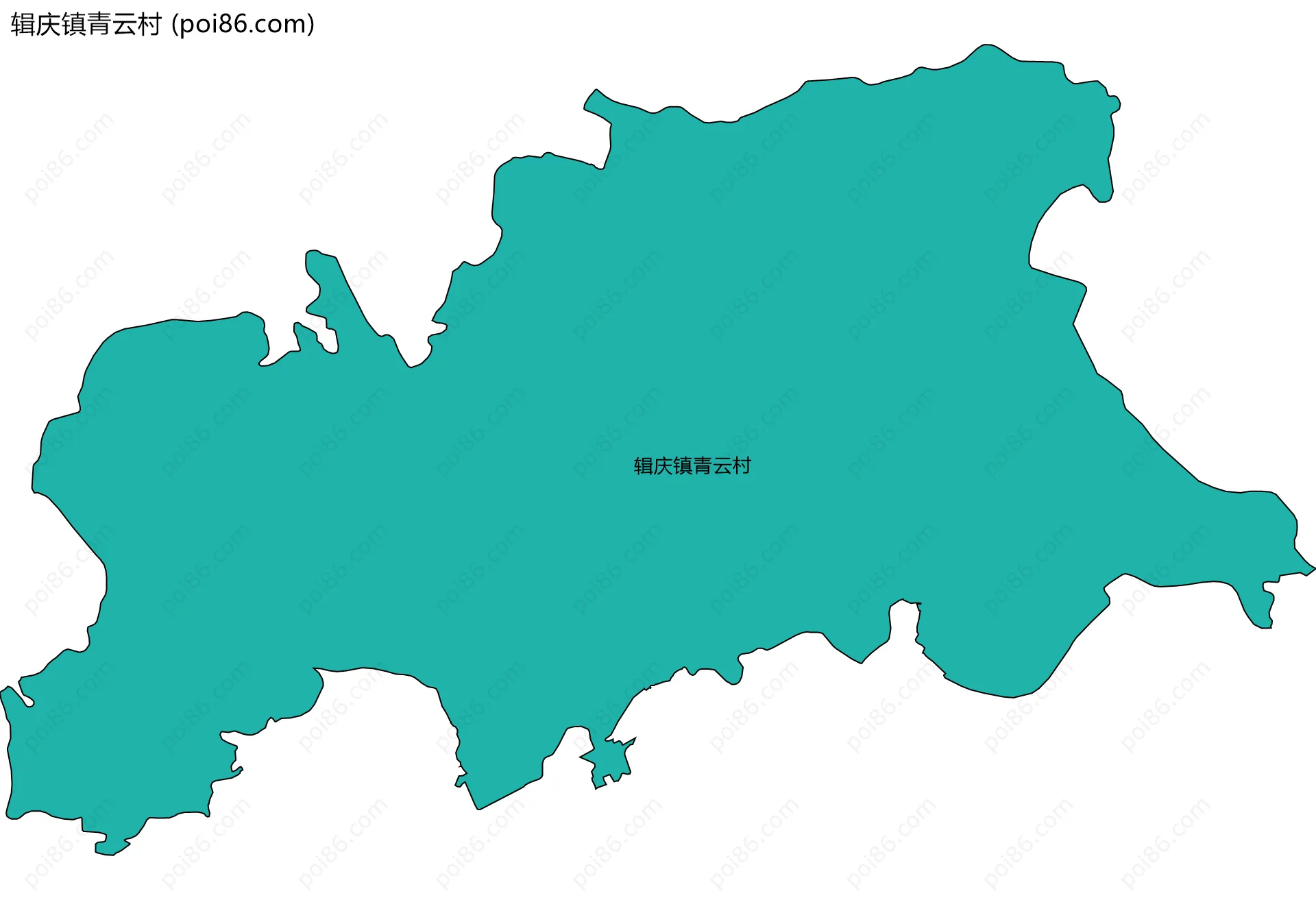 辑庆镇青云村边界地图