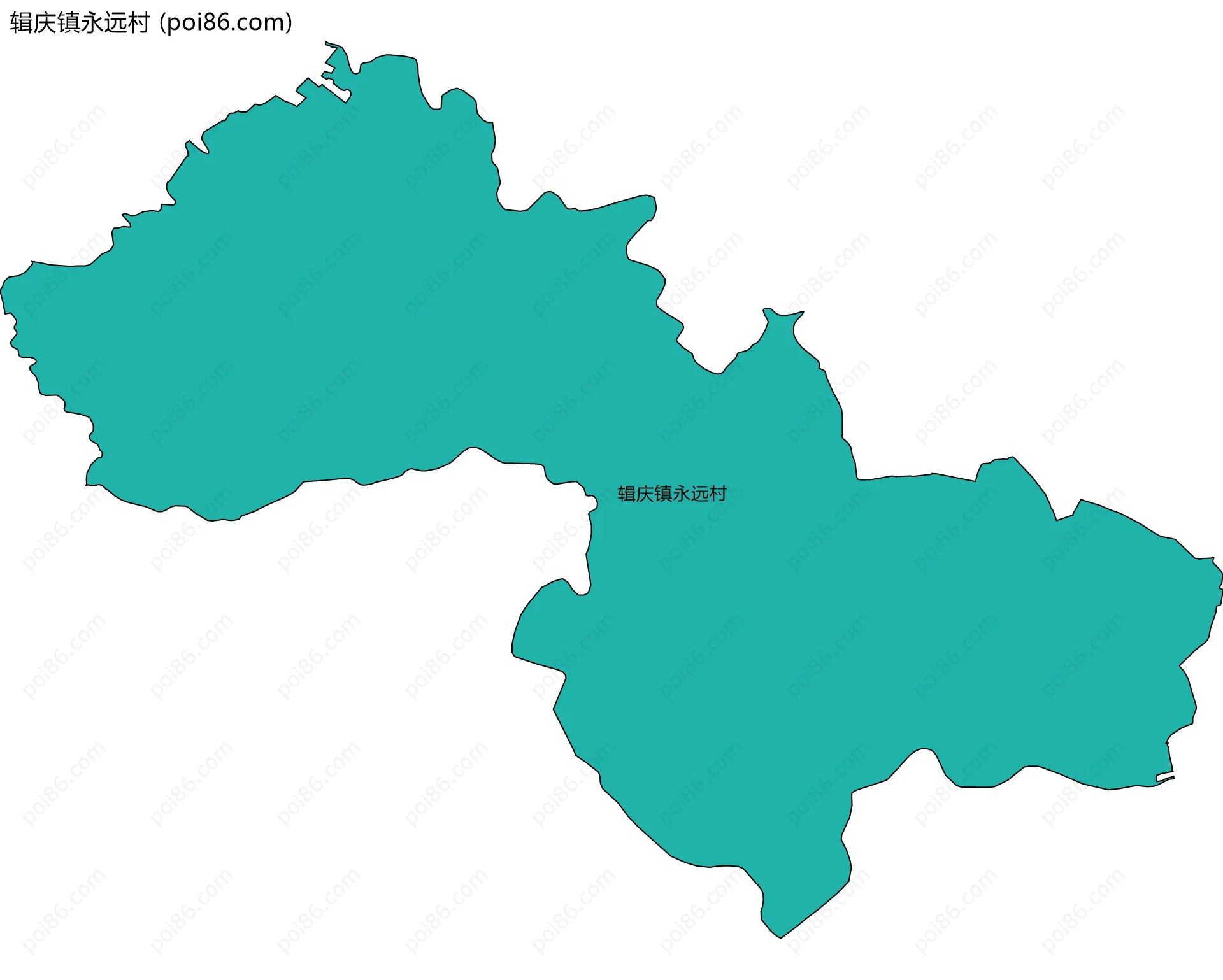 辑庆镇永远村边界地图