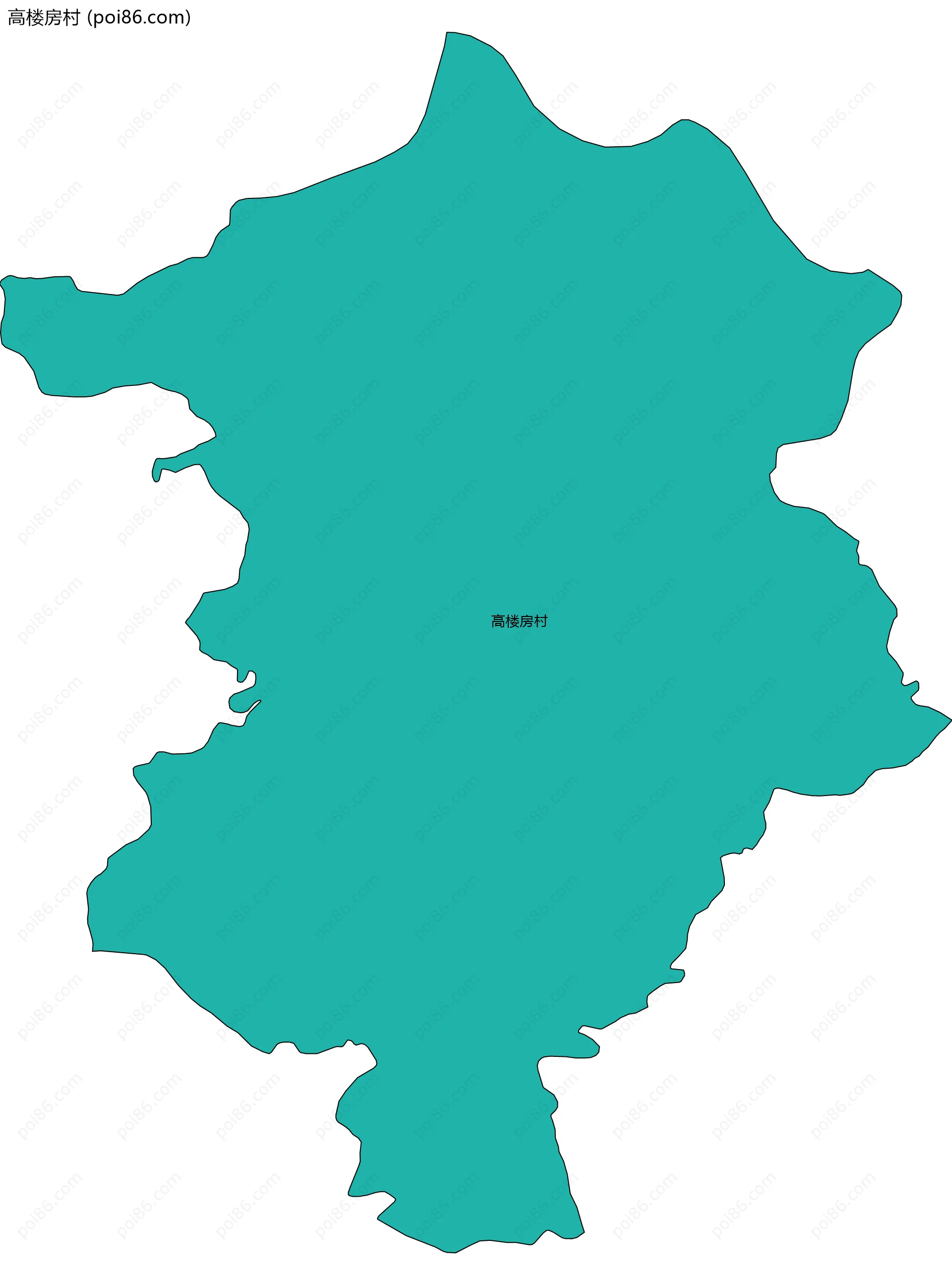 高楼房村边界地图