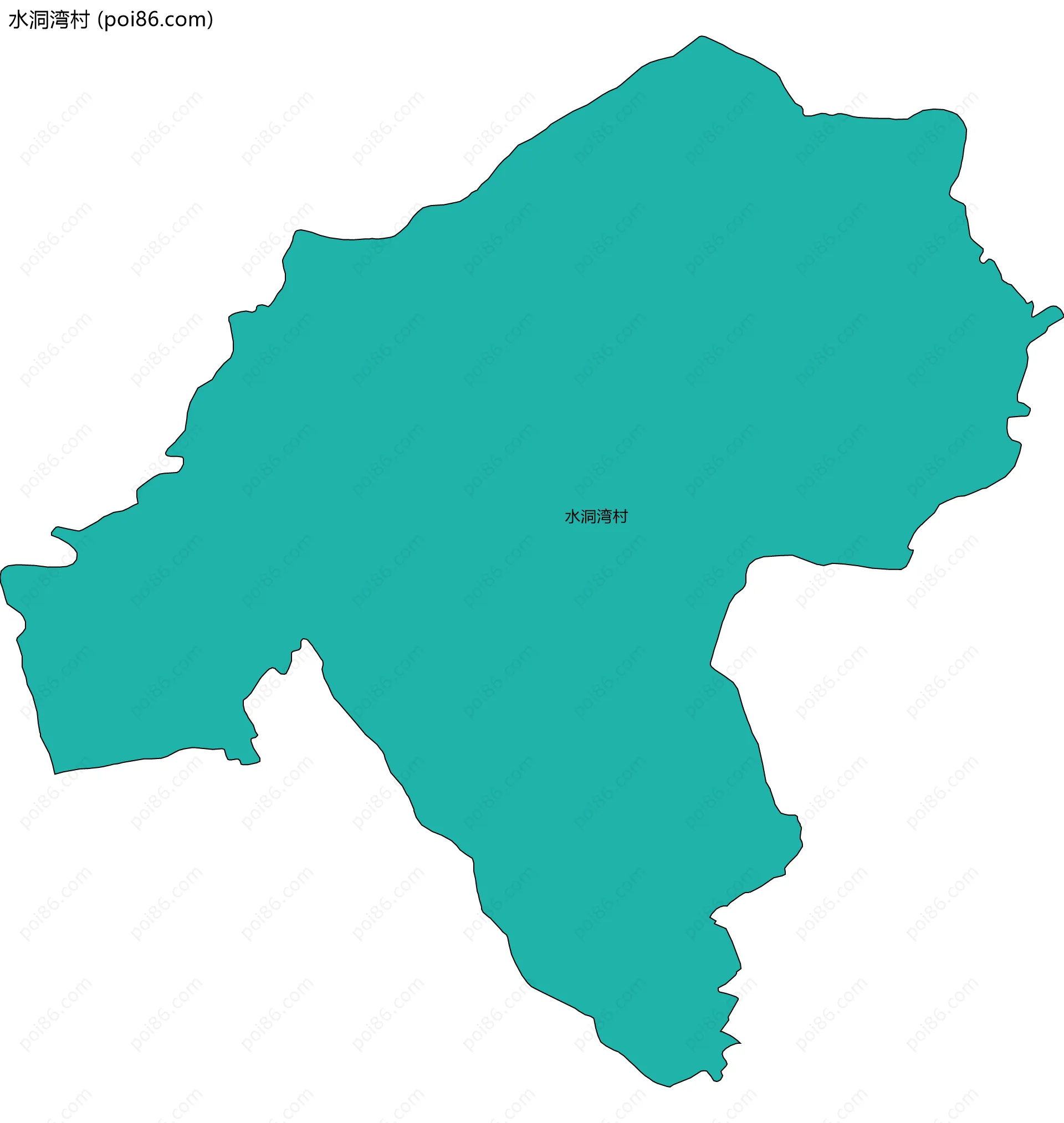 水洞湾村边界地图