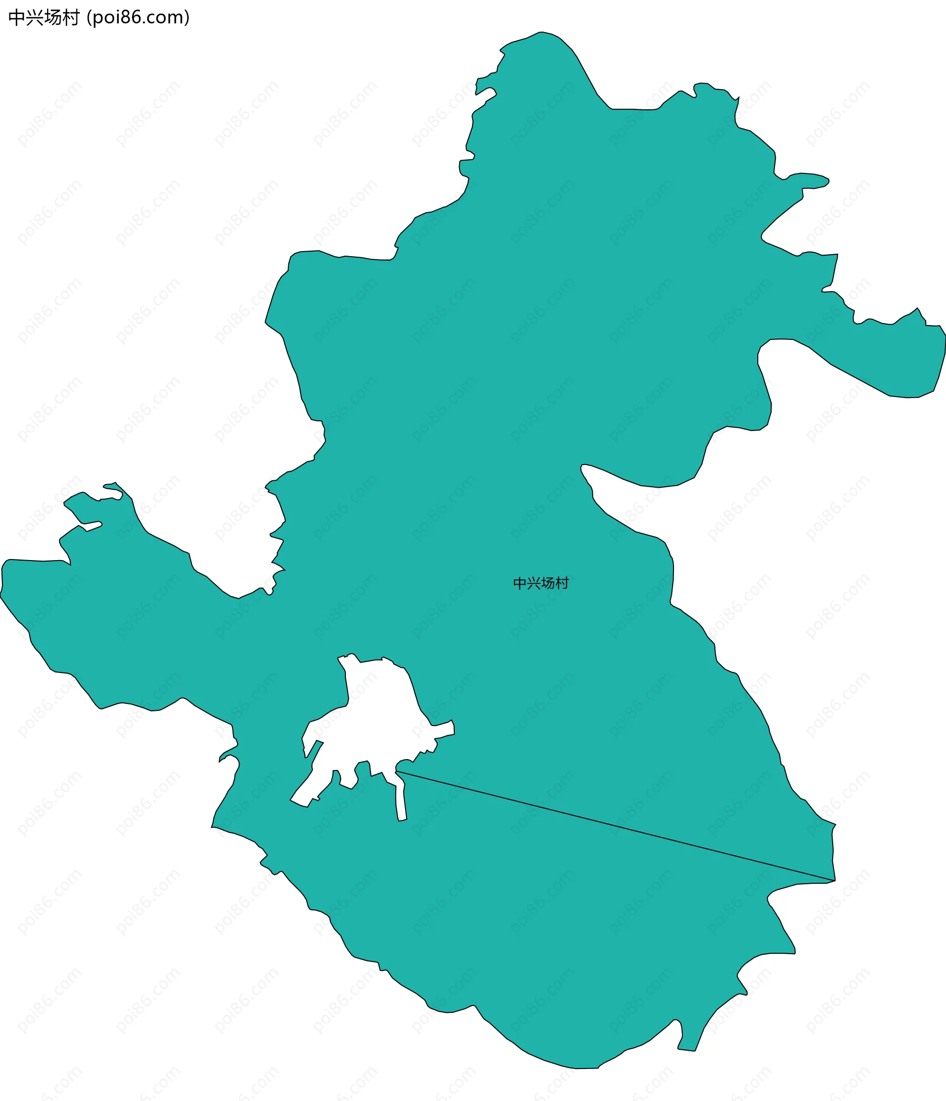 中兴场村边界地图