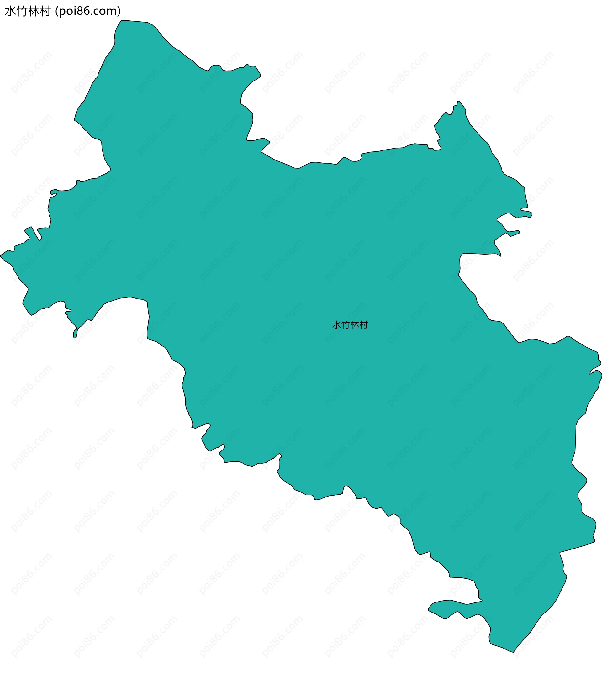 水竹林村边界地图