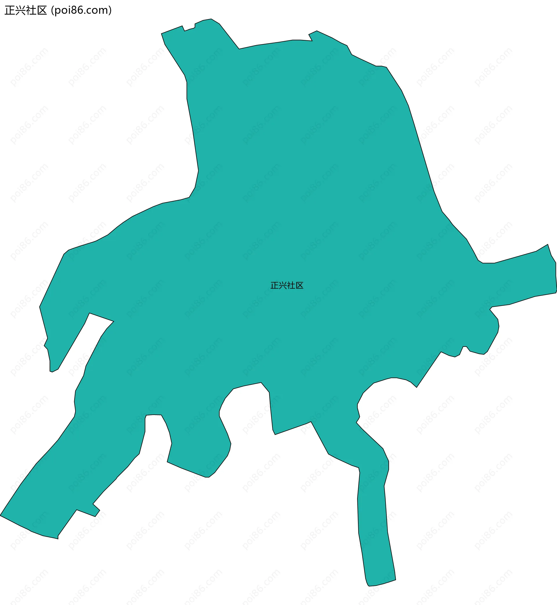 正兴社区边界地图