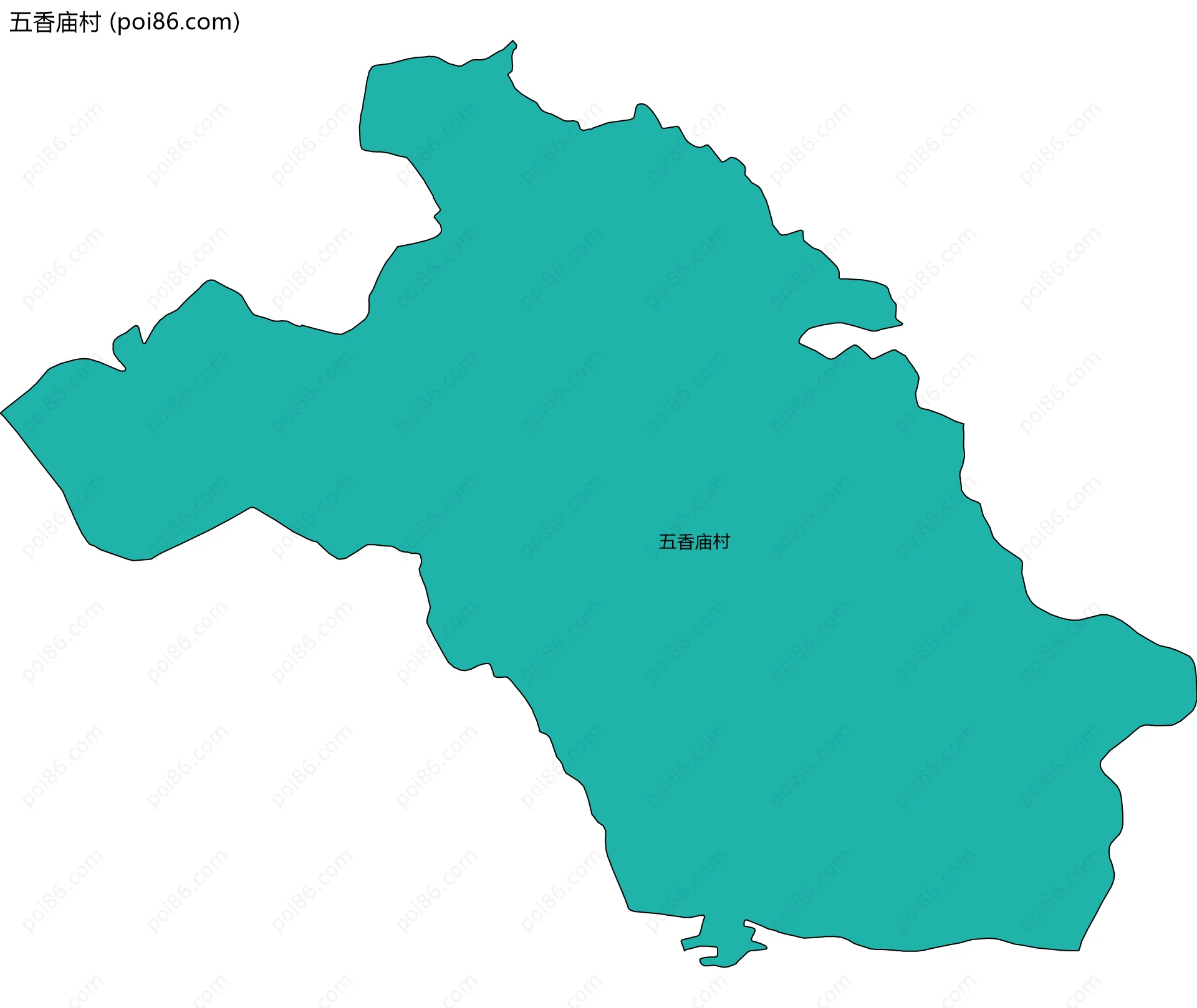 五香庙村边界地图