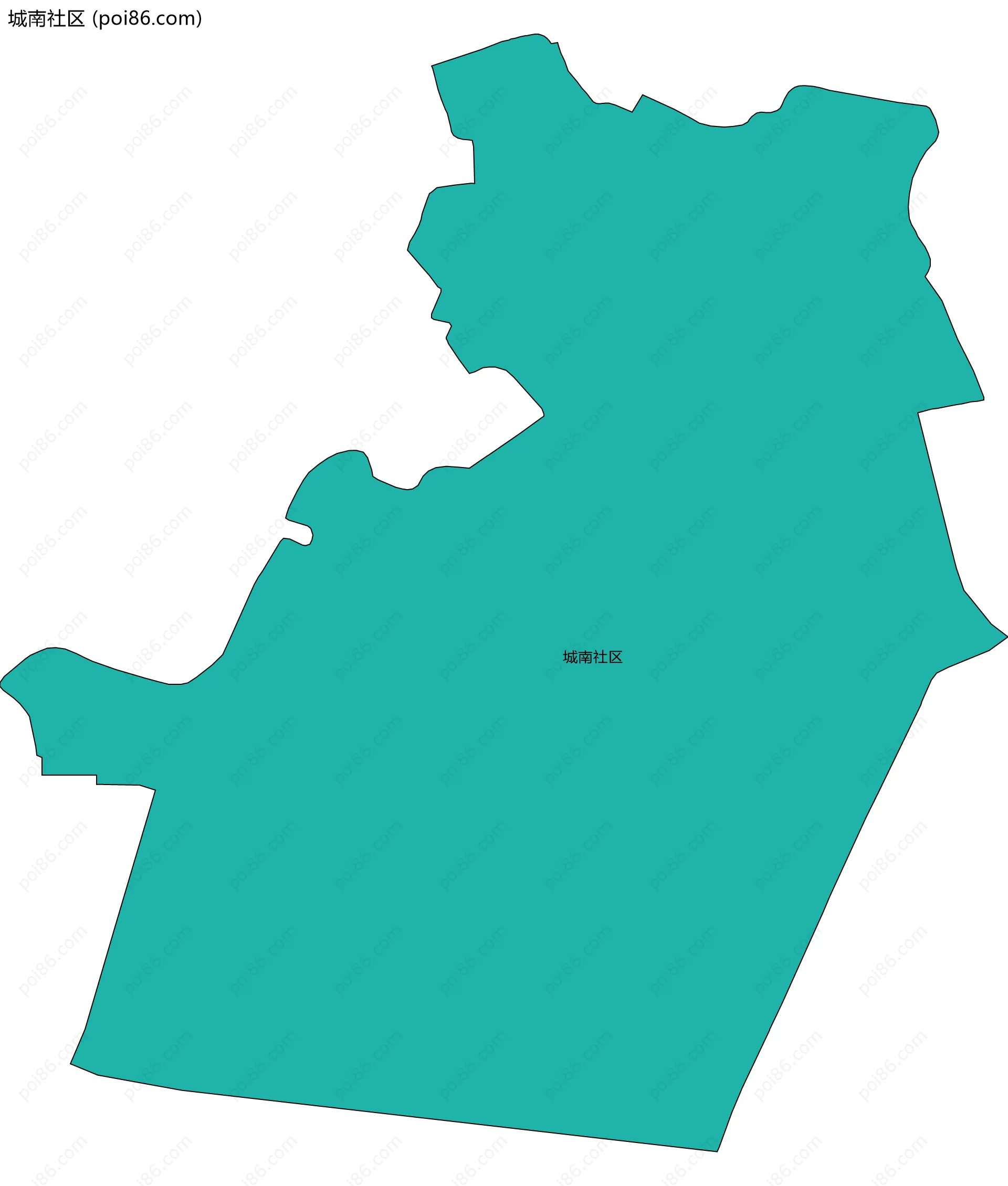 城南社区边界地图