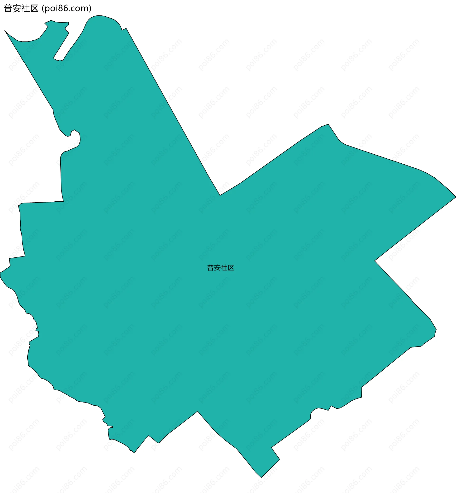 普安社区边界地图