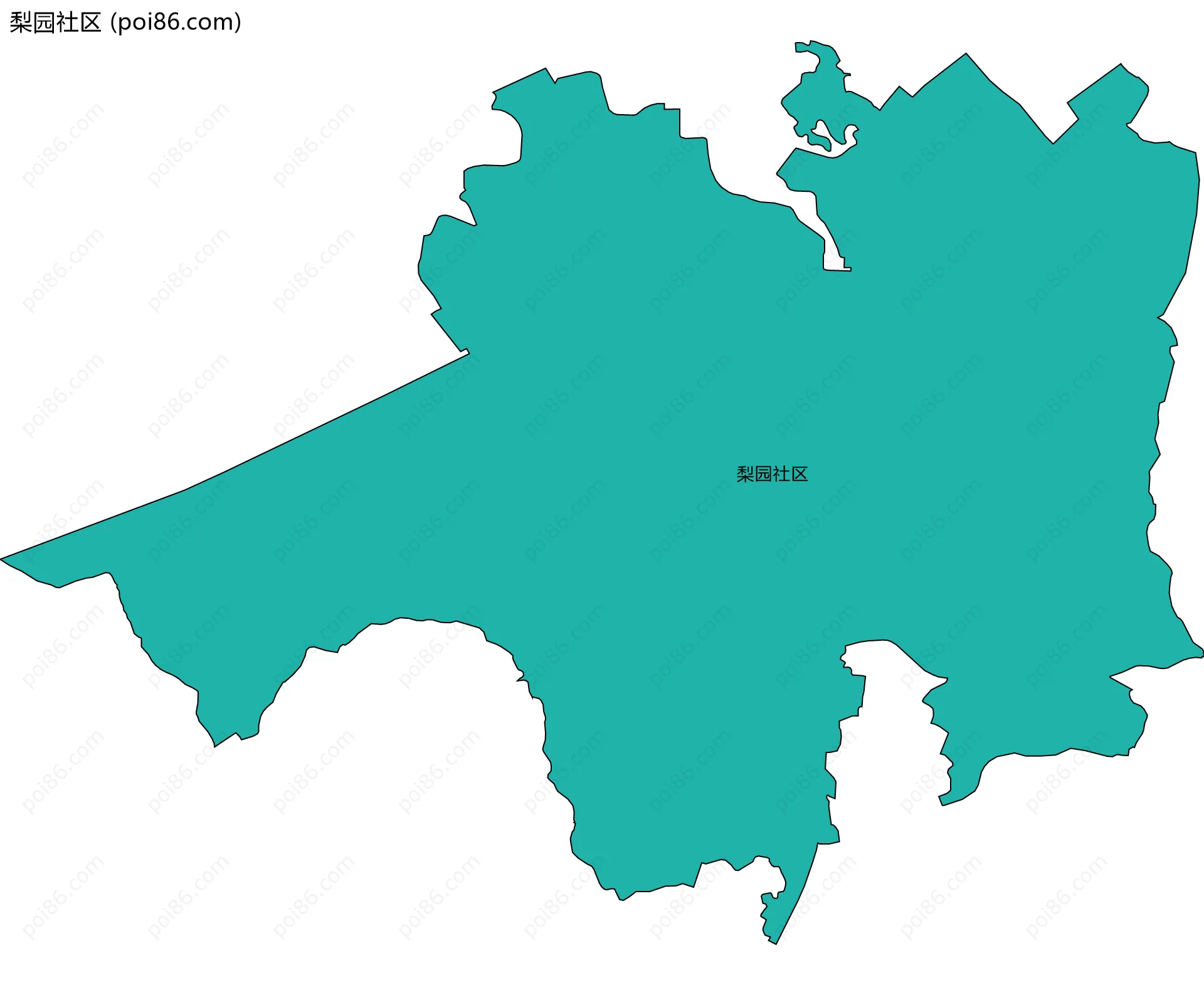 梨园社区边界地图