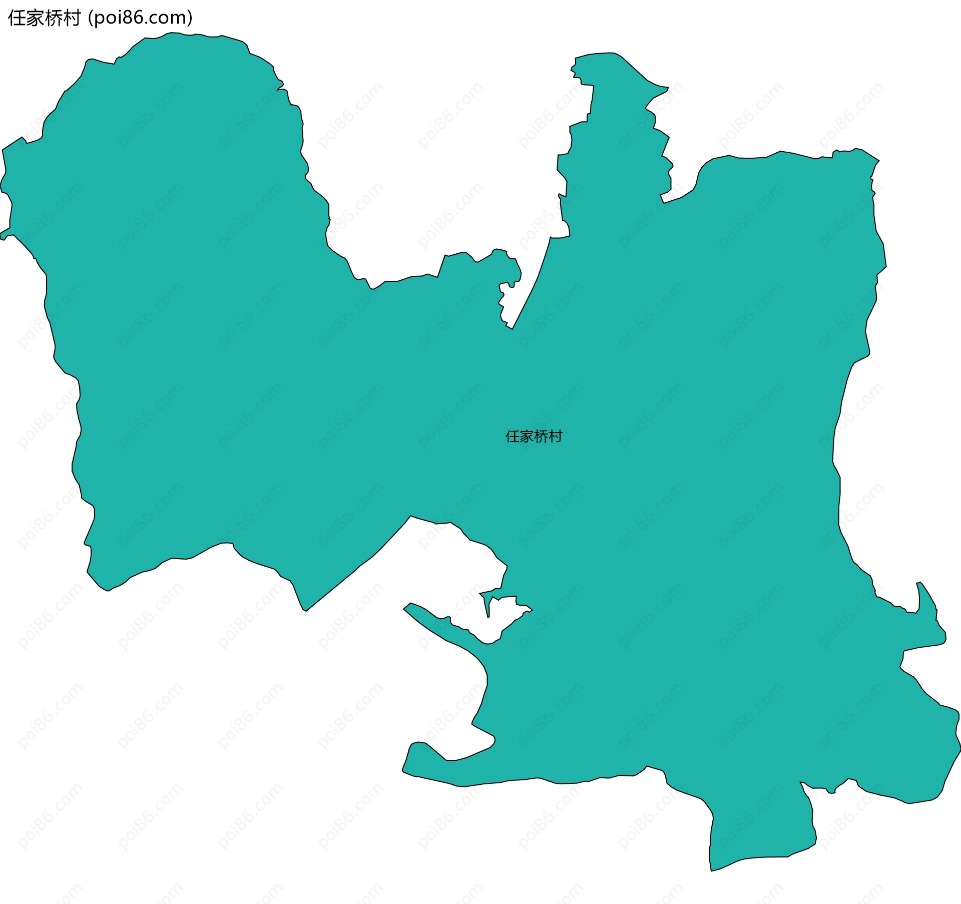 任家桥村边界地图