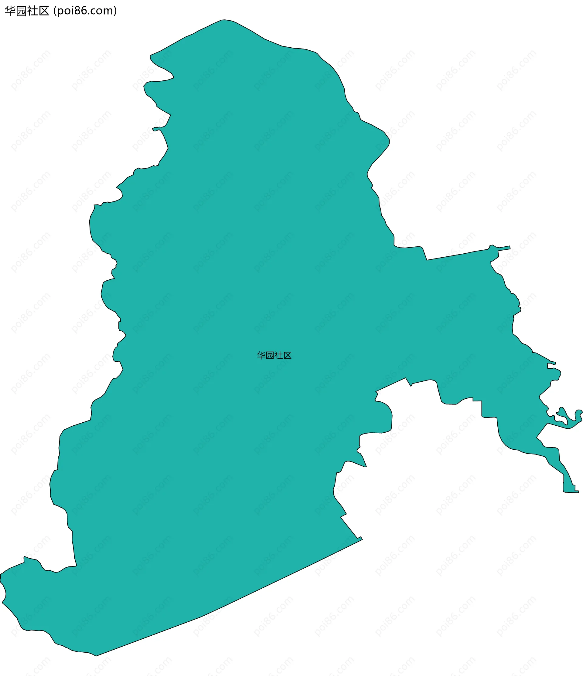 华园社区边界地图