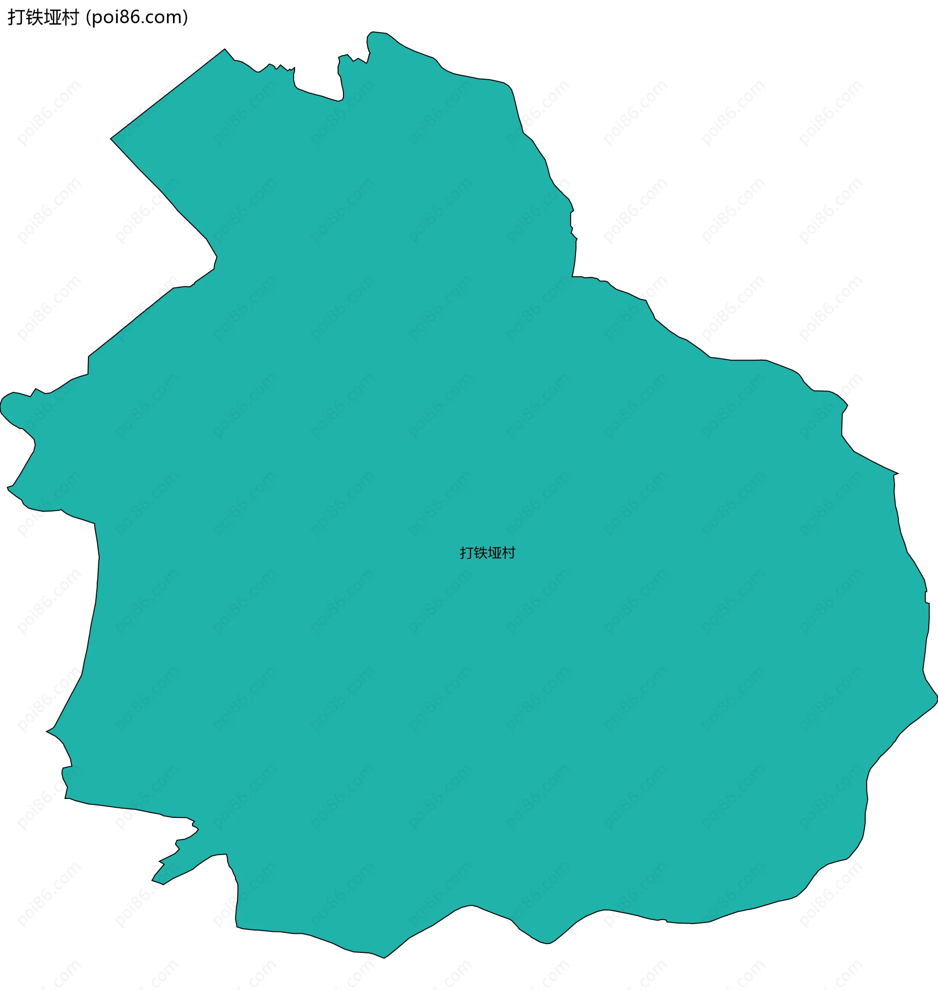 打铁垭村边界地图