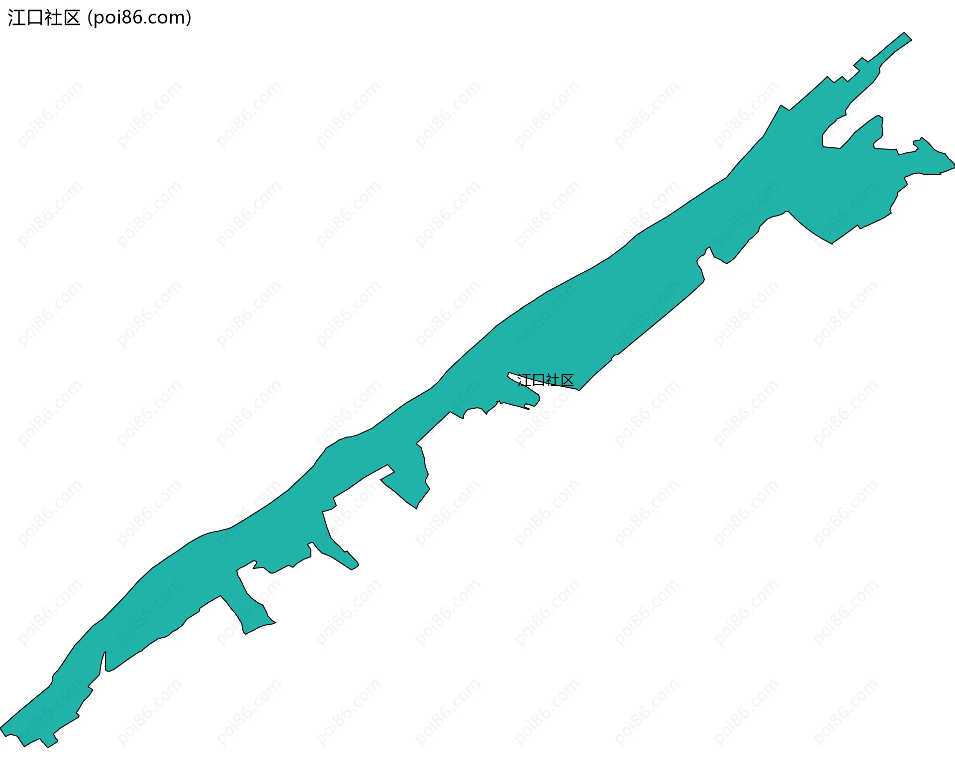 江口社区边界地图