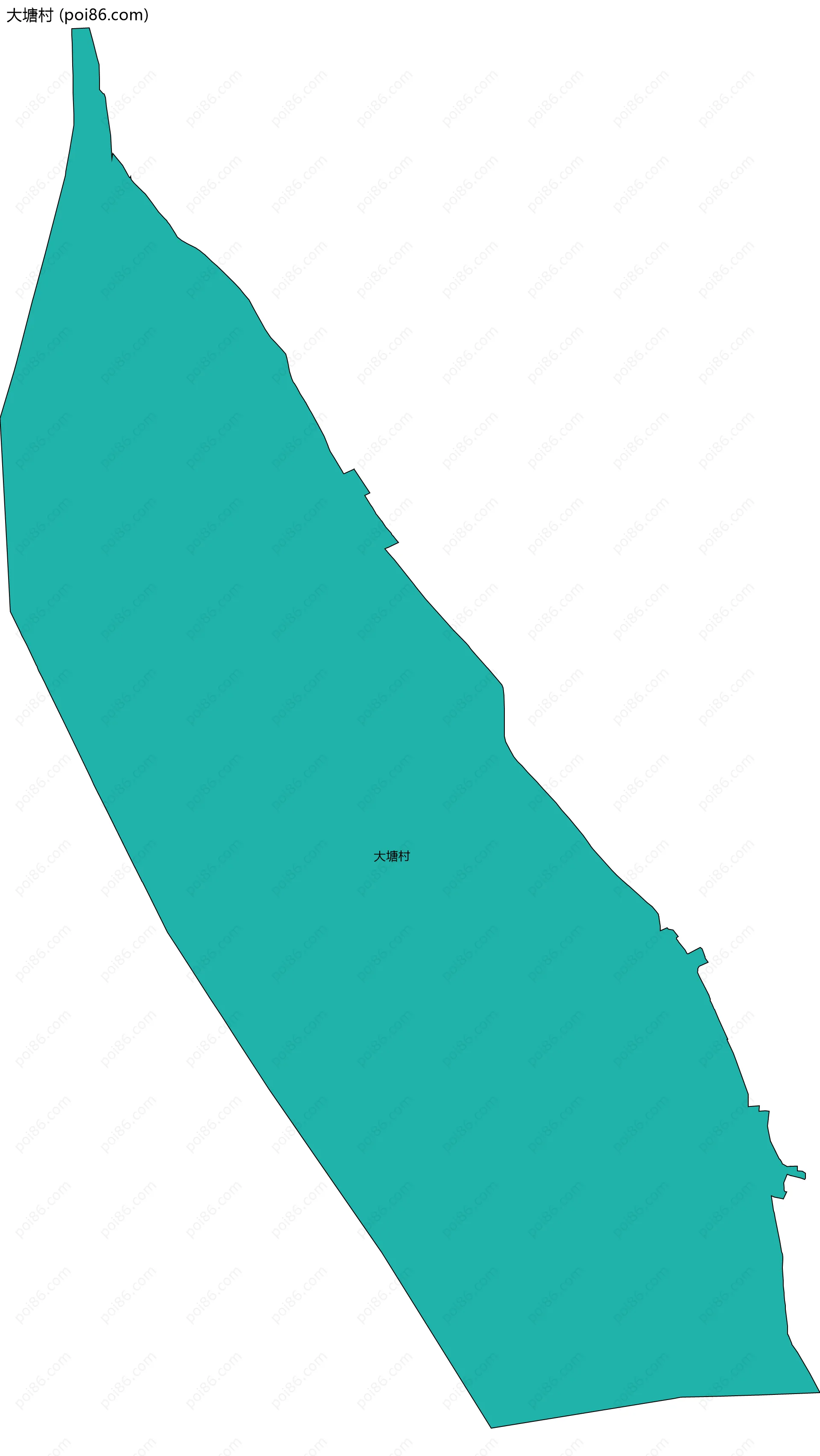 大塘村边界地图