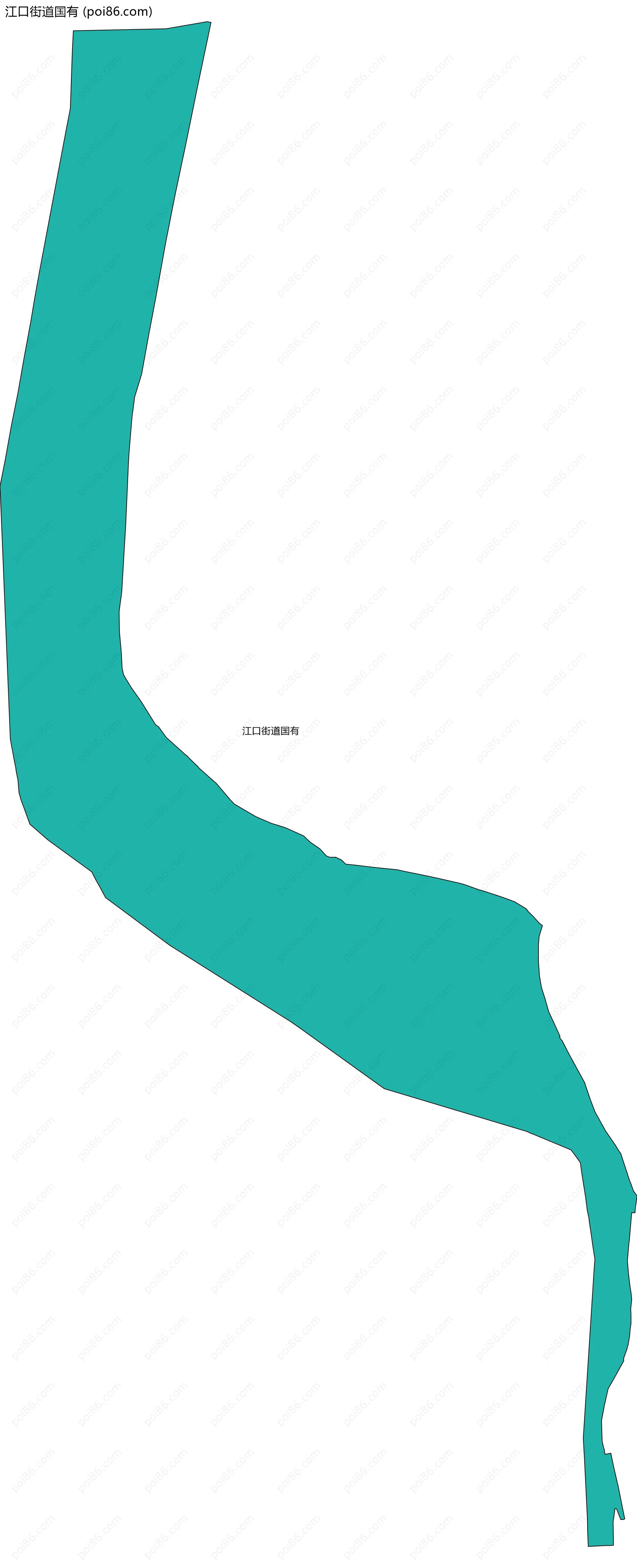 江口街道国有边界地图