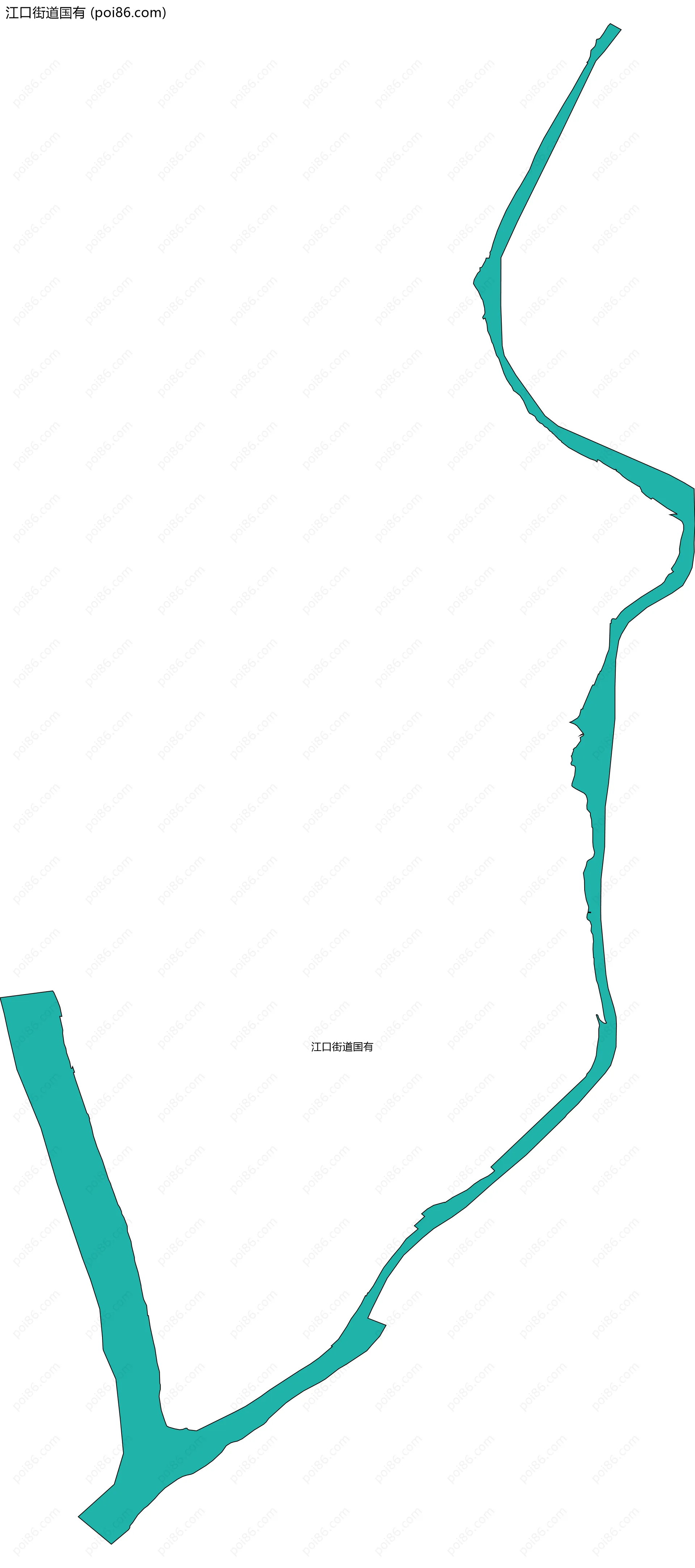江口街道国有边界地图