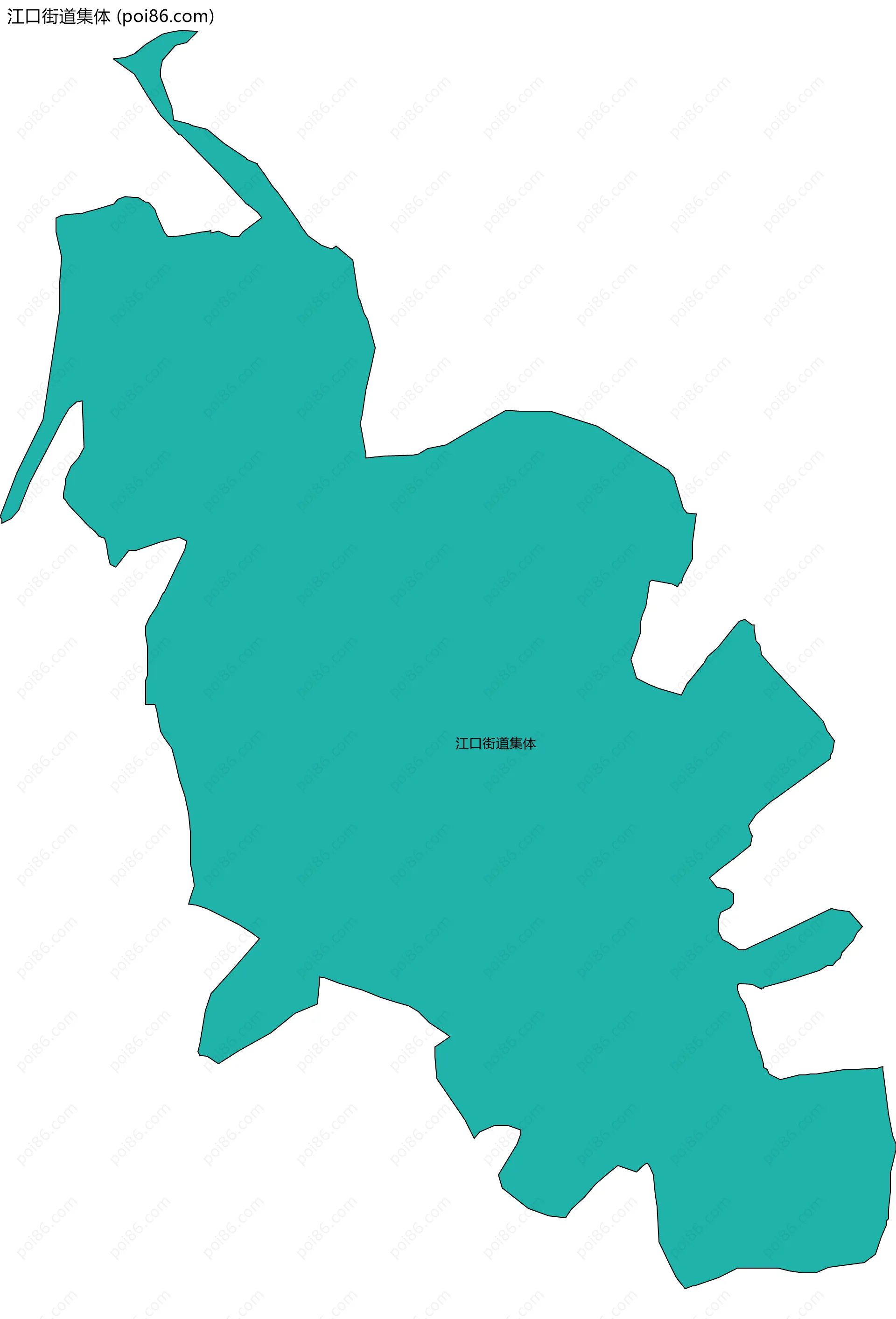 江口街道集体边界地图