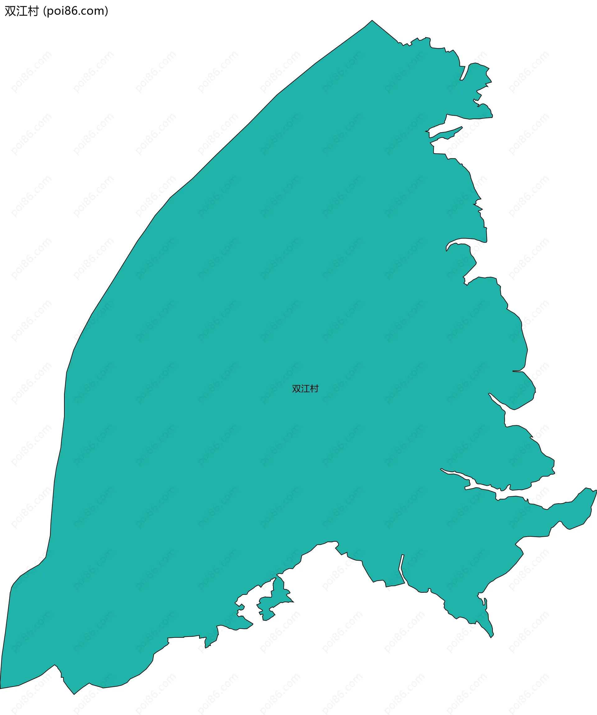 双江村边界地图