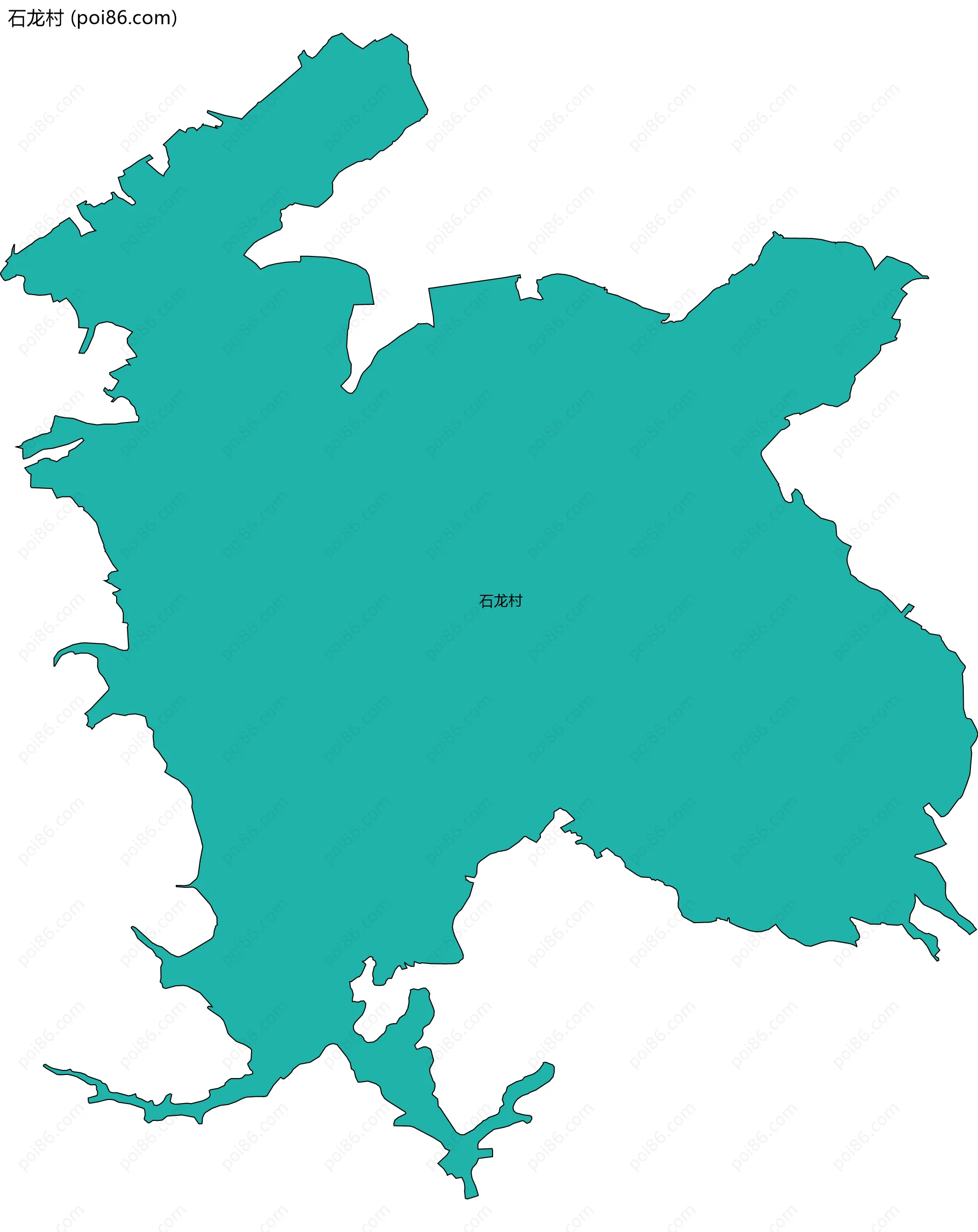 石龙村边界地图